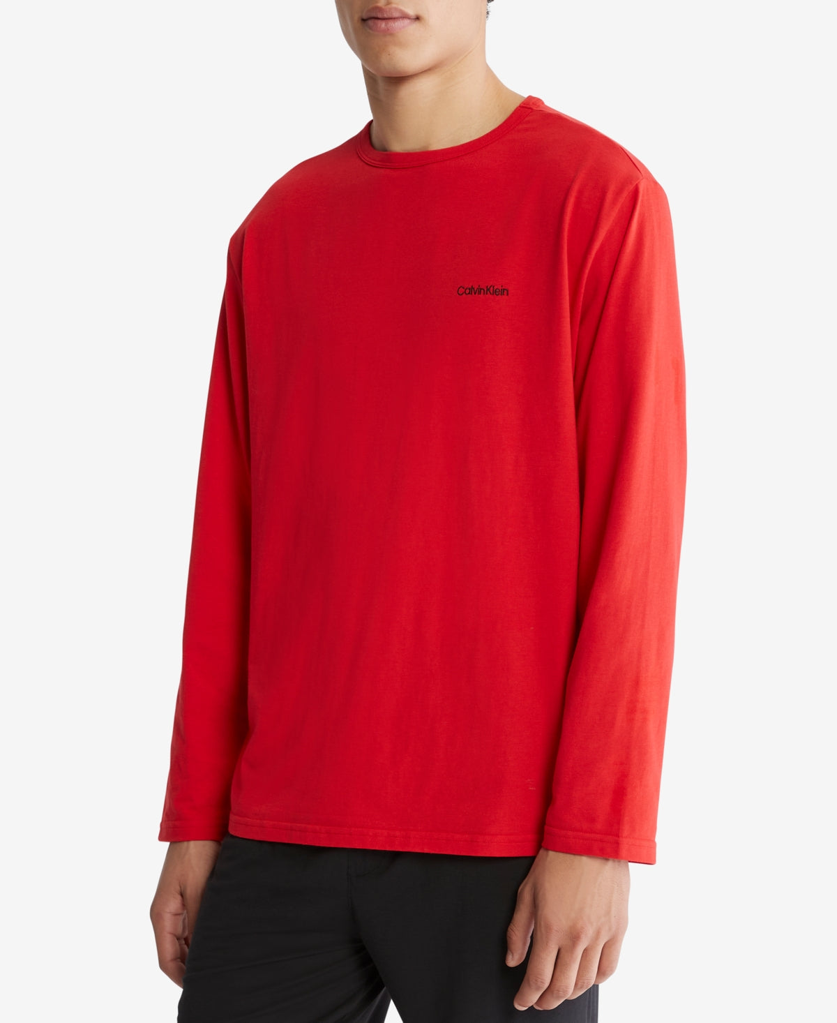 Men's Long-Sleeve Crewneck Stretch Shirt
