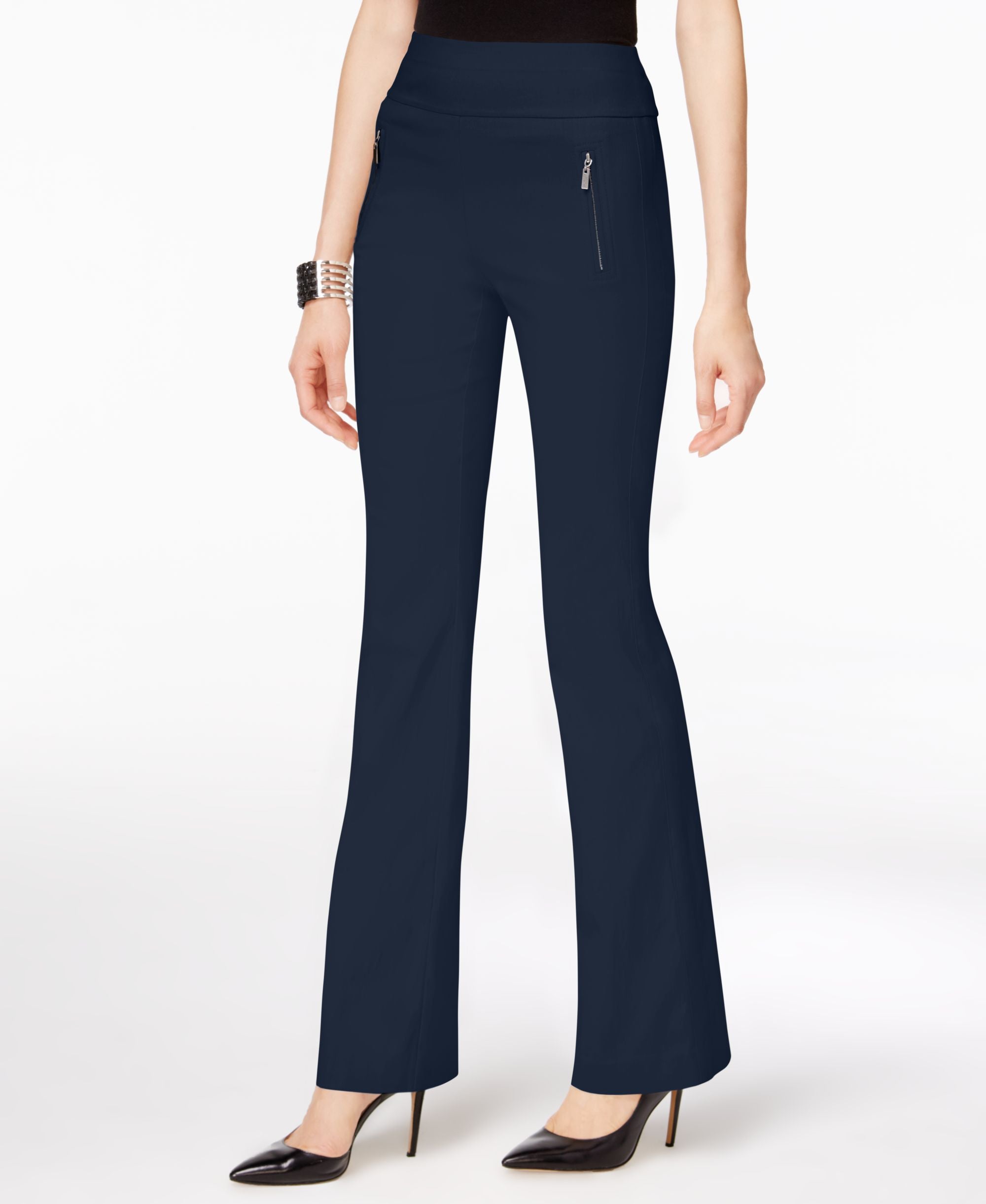 INC International Concepts Zip Pocket Wide Leg Pants