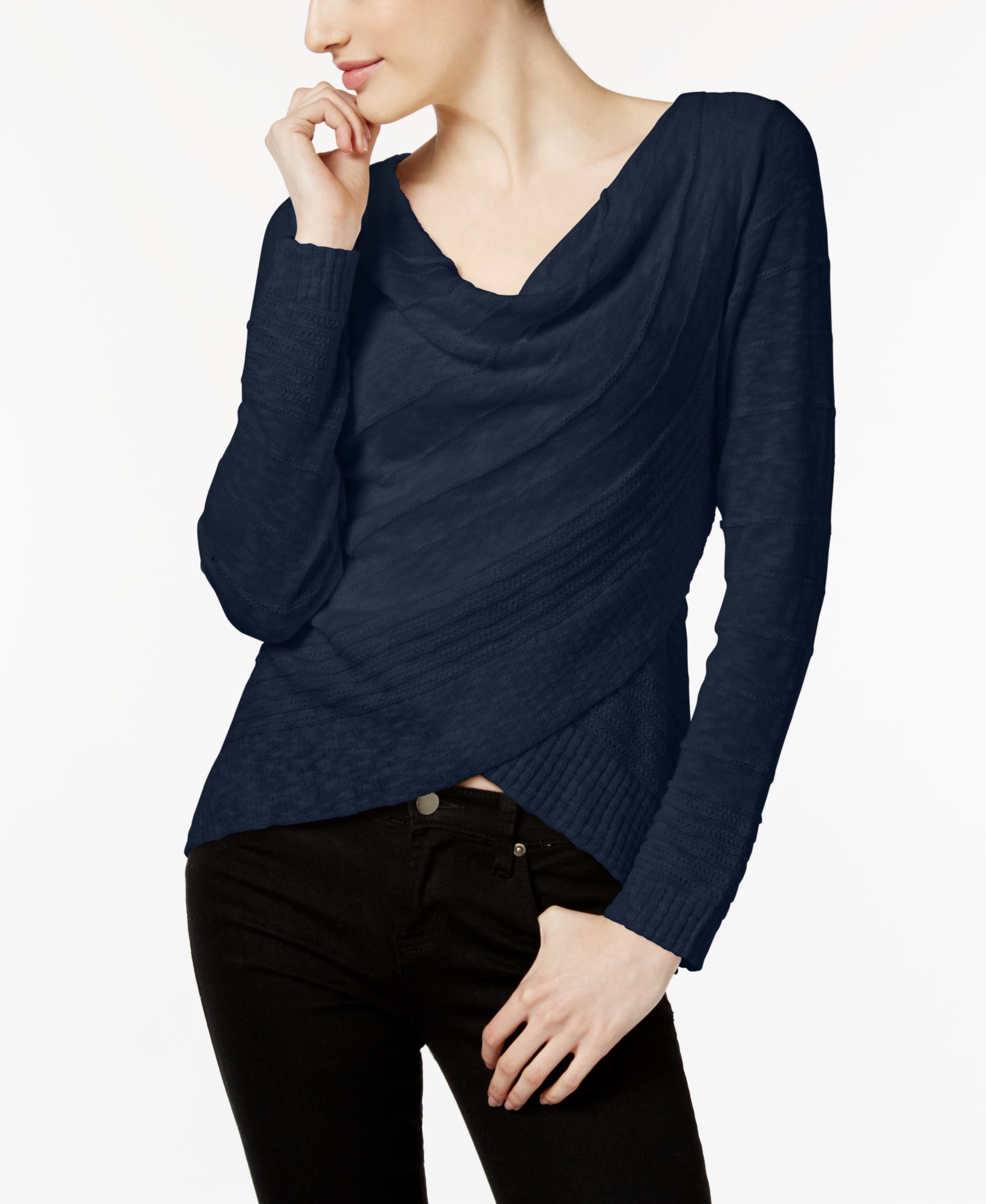 INC International Concepts Draped Crossover Top