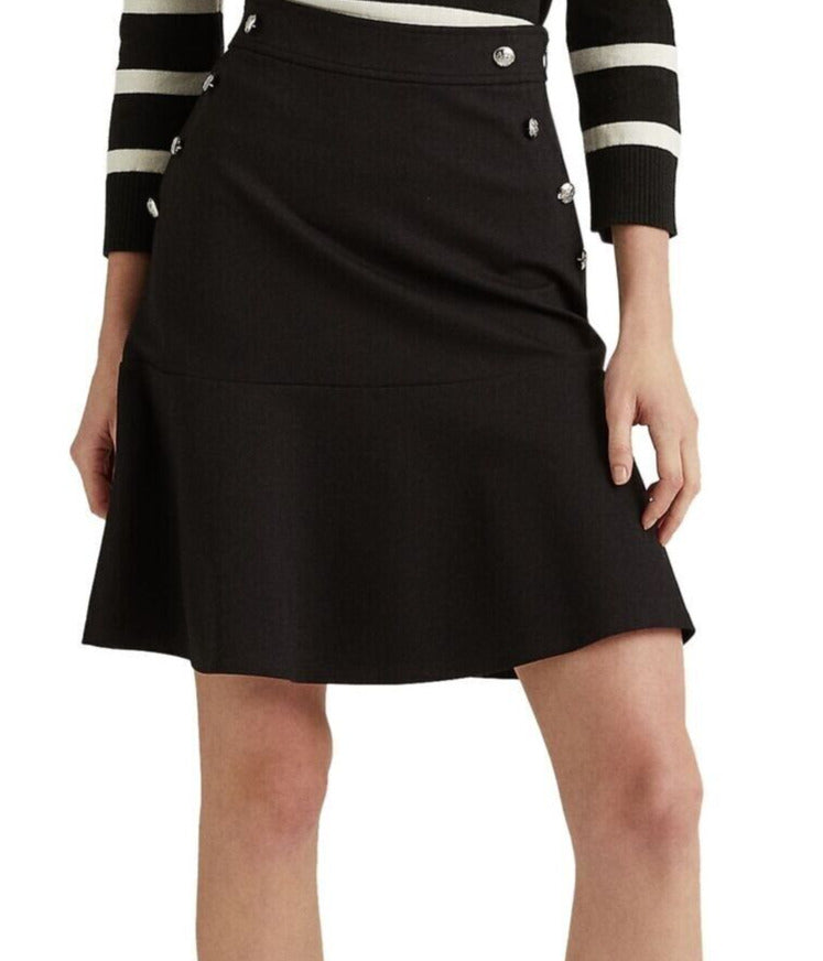 Lauren Ralph Lauren Button-Trim Ponte Skirt