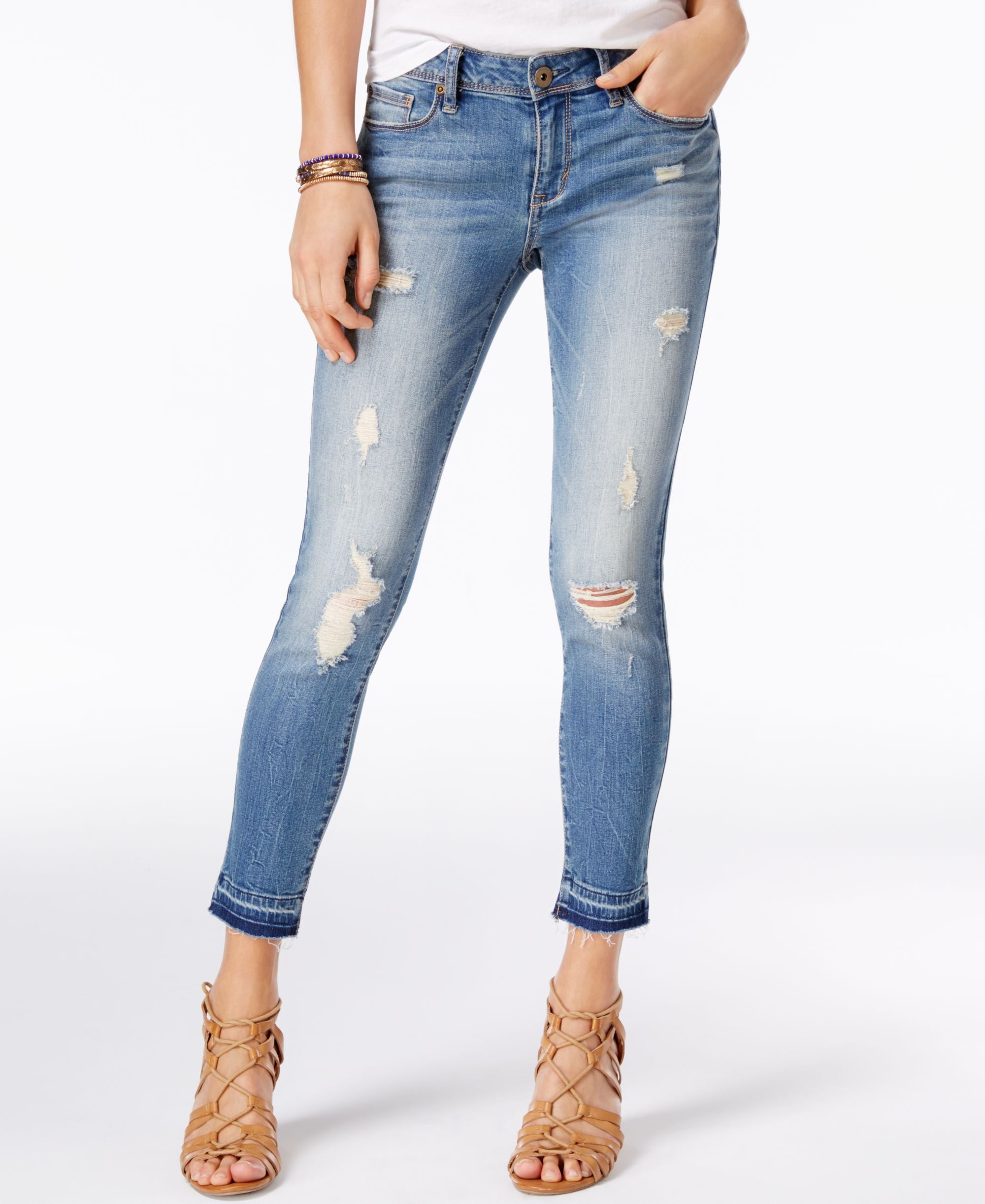 American Rag Juniors Ripped Skinny Jeans