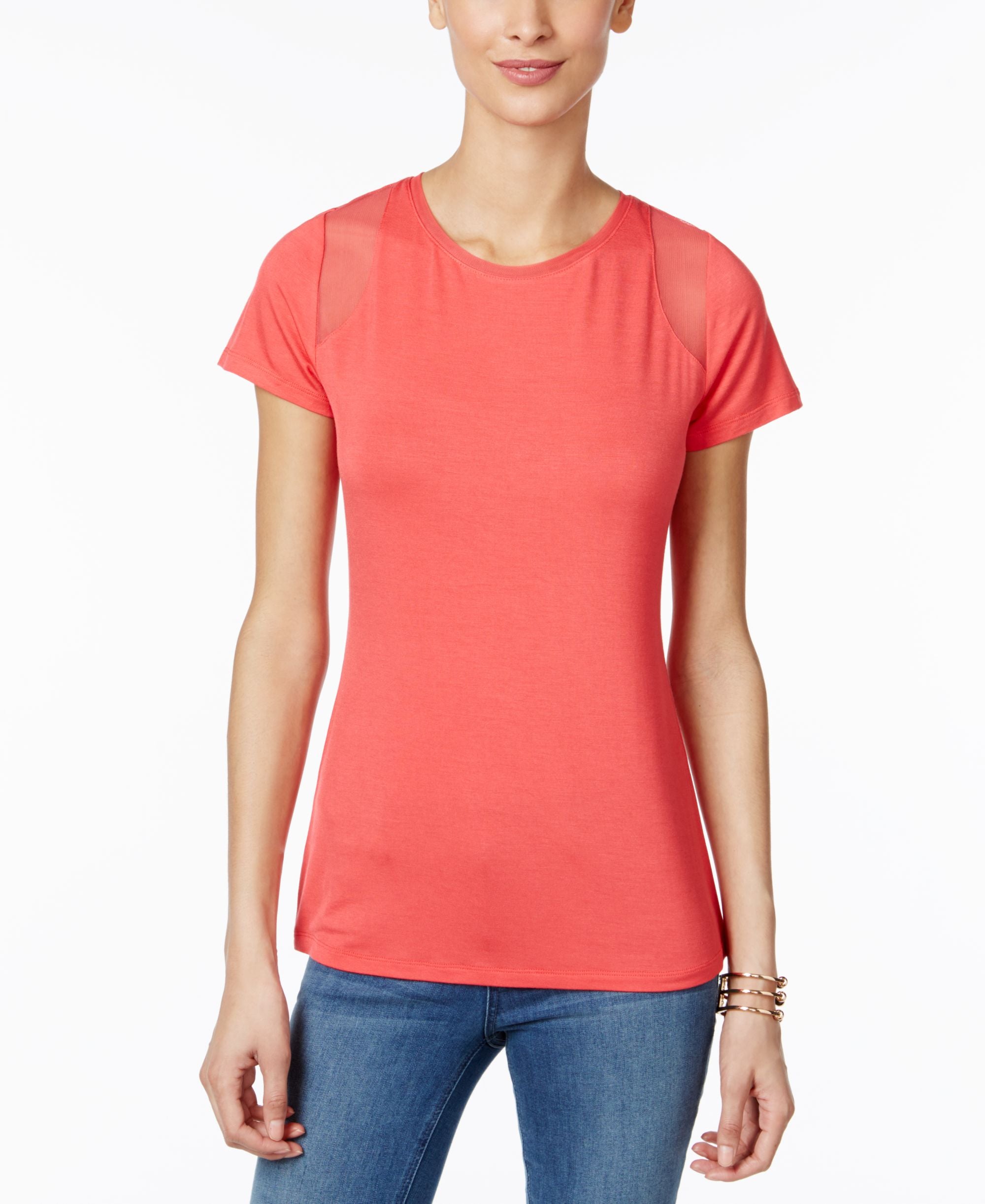 INC International Concepts Mesh Inset T-Shirt