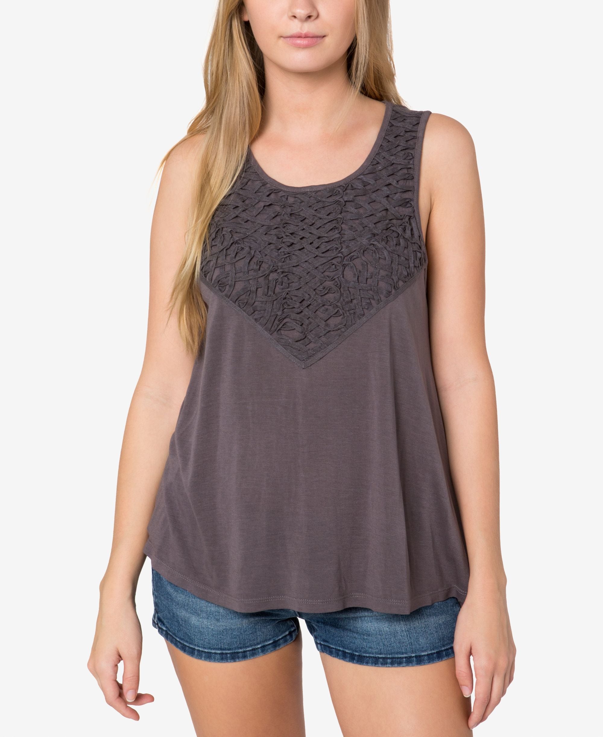 Oneill Juniors Lawson Soutache Trim Tank Top