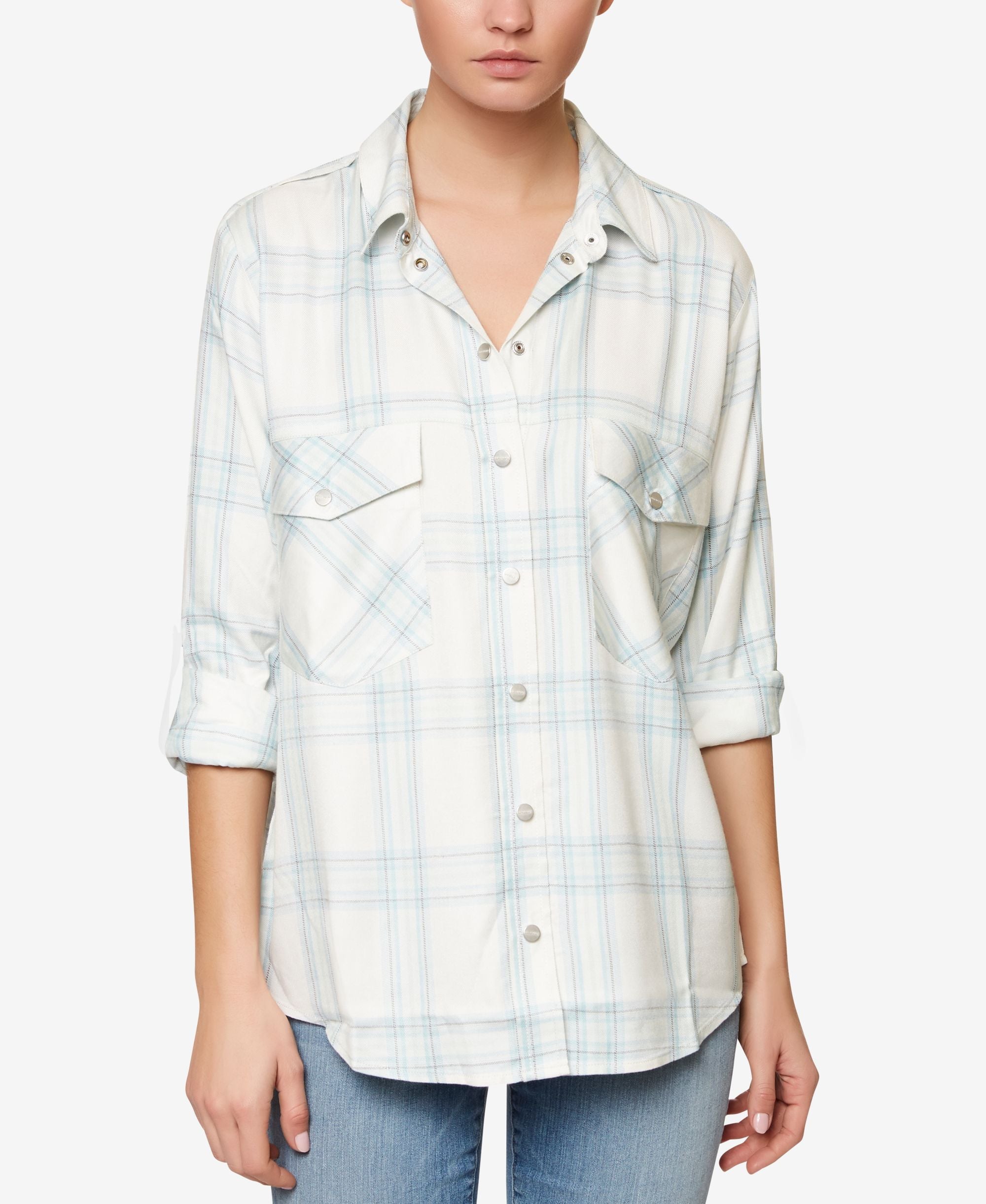 Sanctuary Plaid Boyfriend Shirt