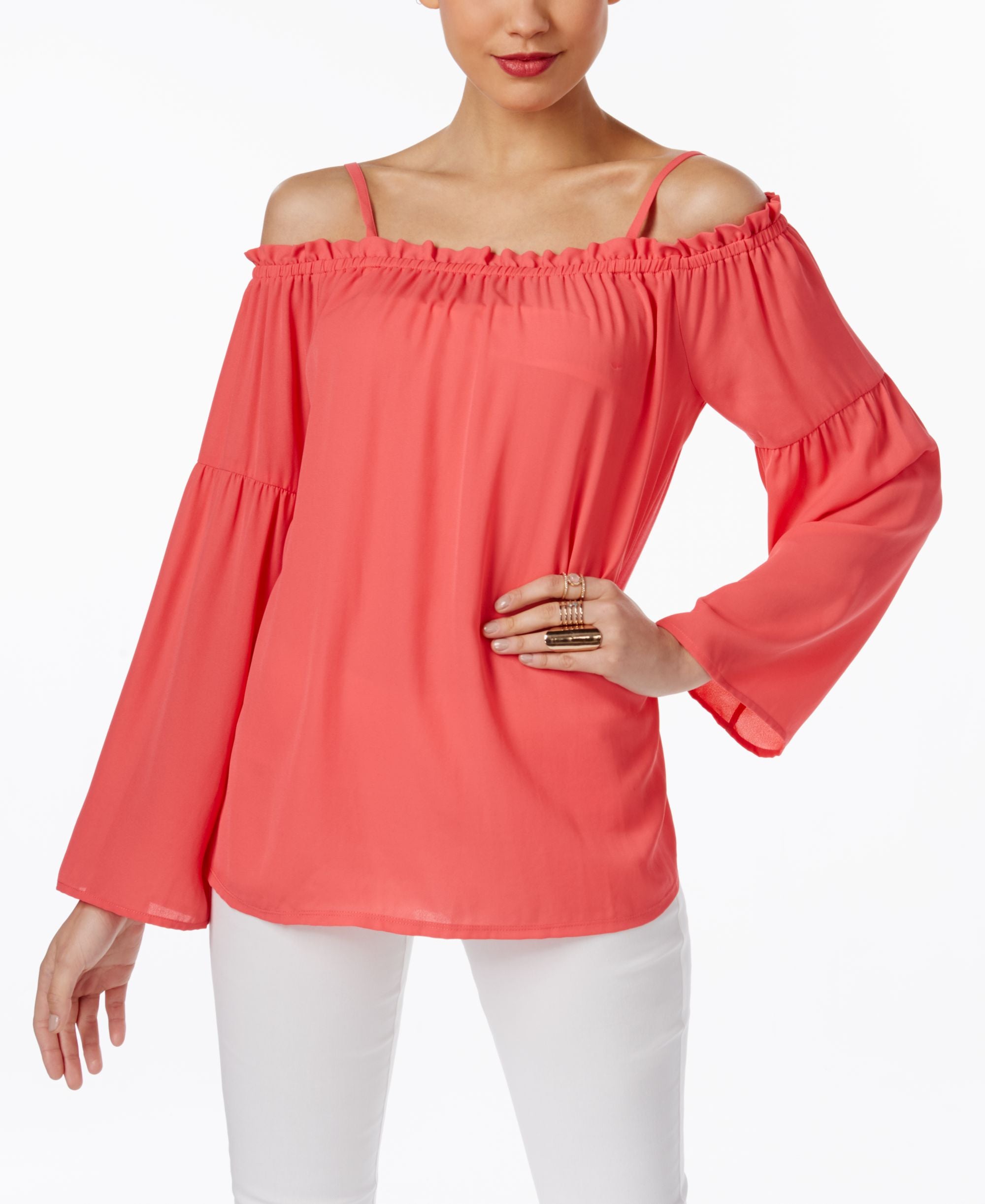 INC International Concepts Cold Shoulder Top