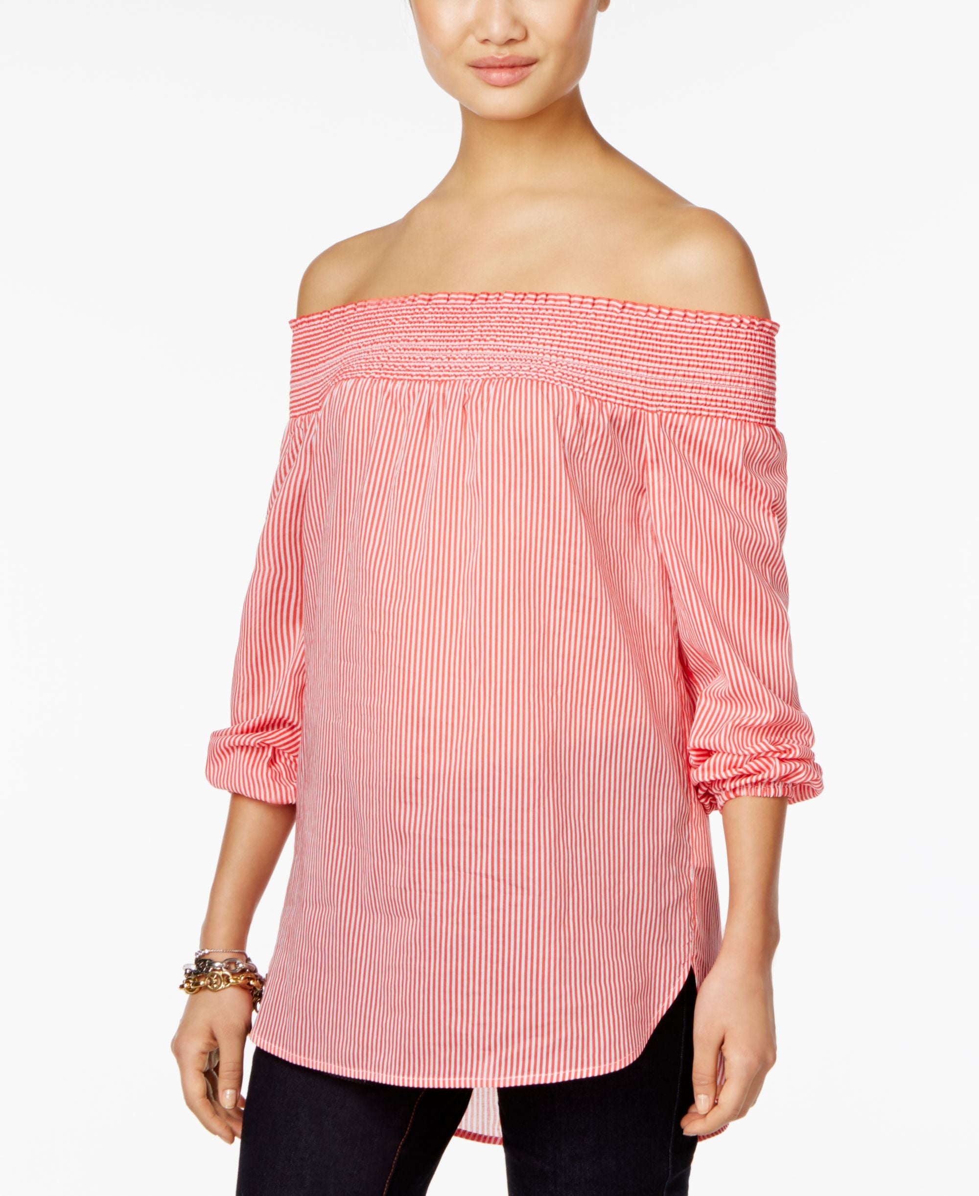 Michael Michael Kors Cotton Off The Shoulder Top