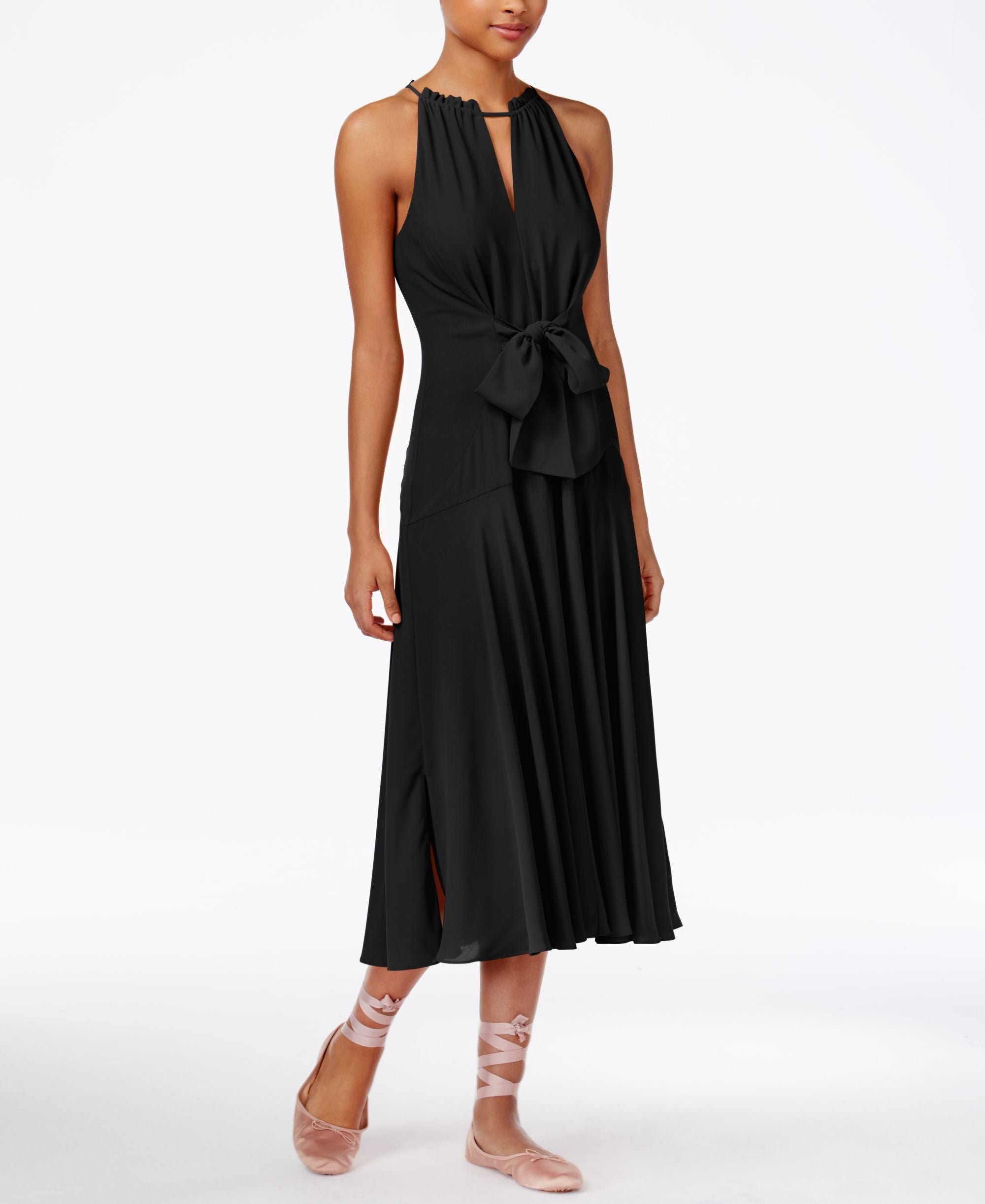 Rachel Rachel Roy Claudette Tie Front Midi Dress