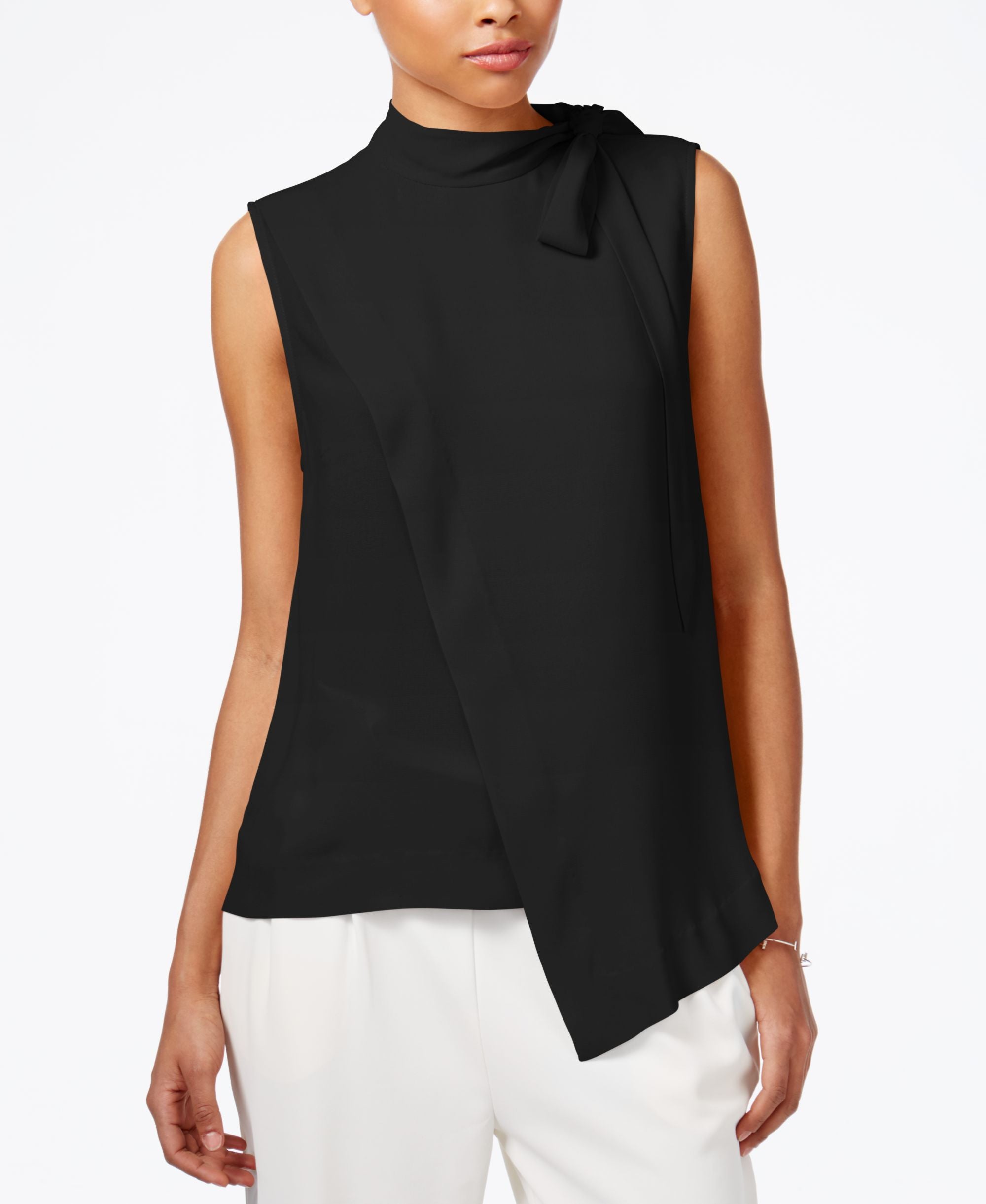 Rachel Rachel Roy Mock Neck Asymmetrical Top