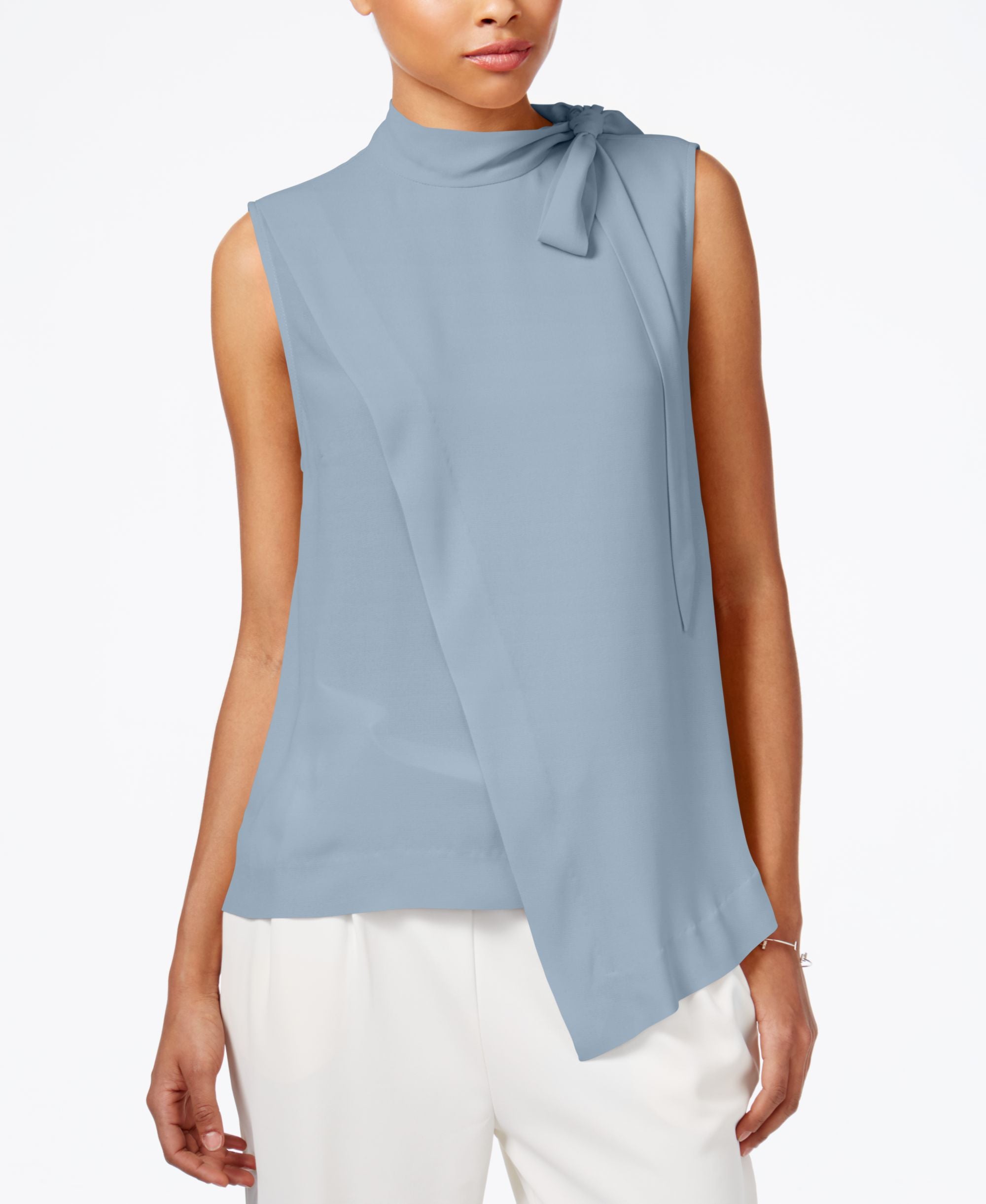 Rachel Rachel Roy Mock Neck Asymmetrical Top