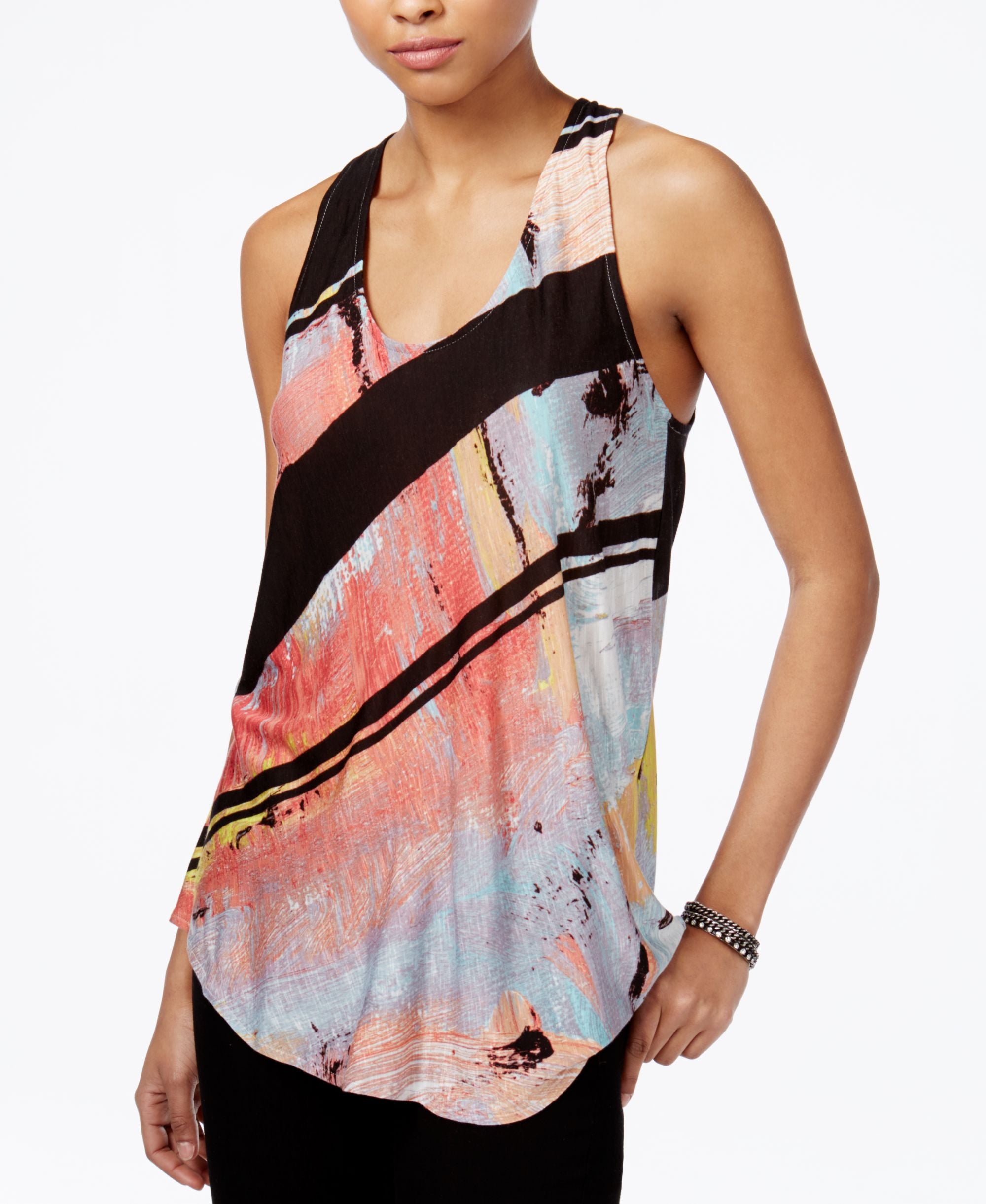 Rachel Rachel Roy Printed Tie Back Top