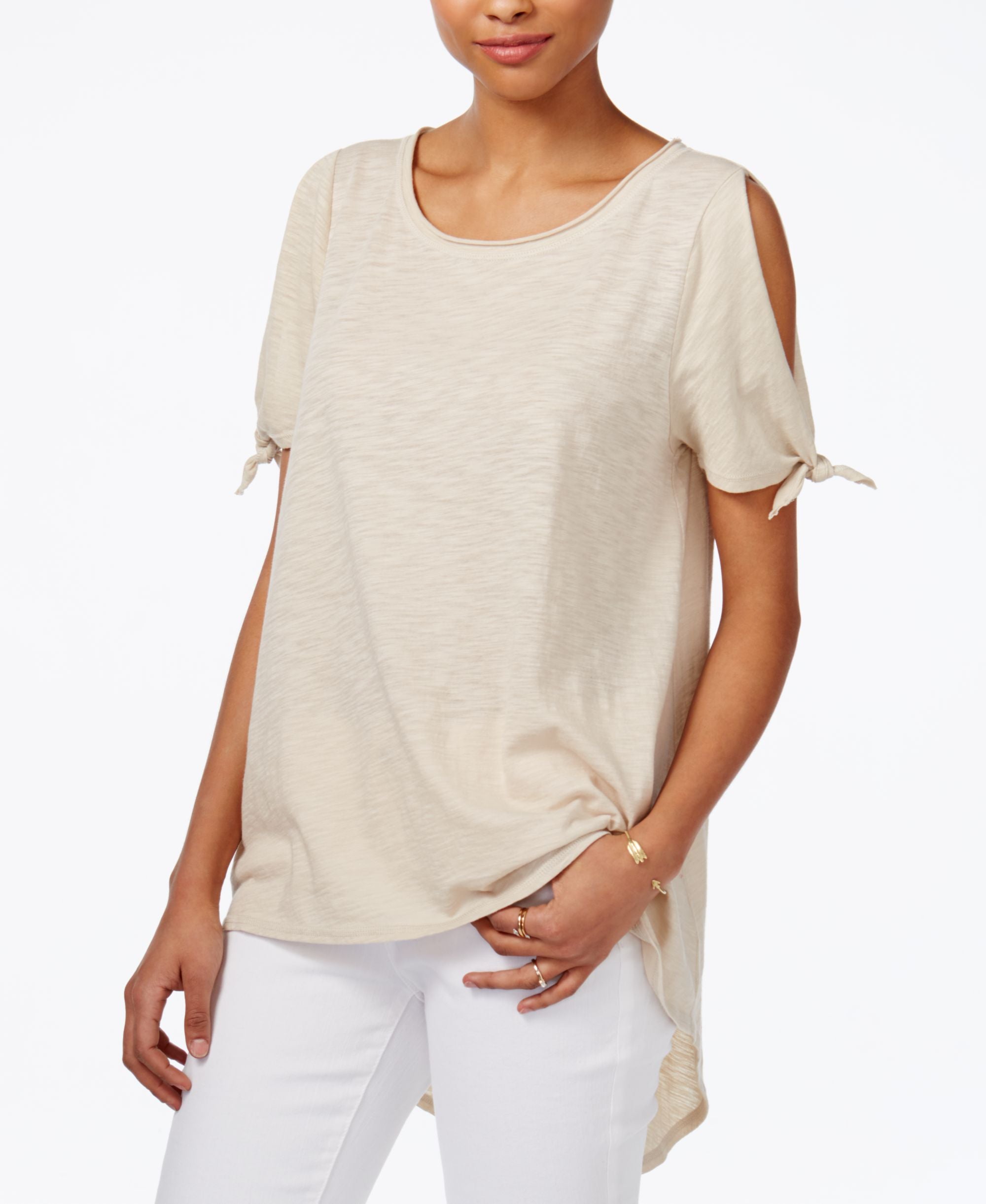 Rachel Rachel Roy High Low Cold Shoulder Top