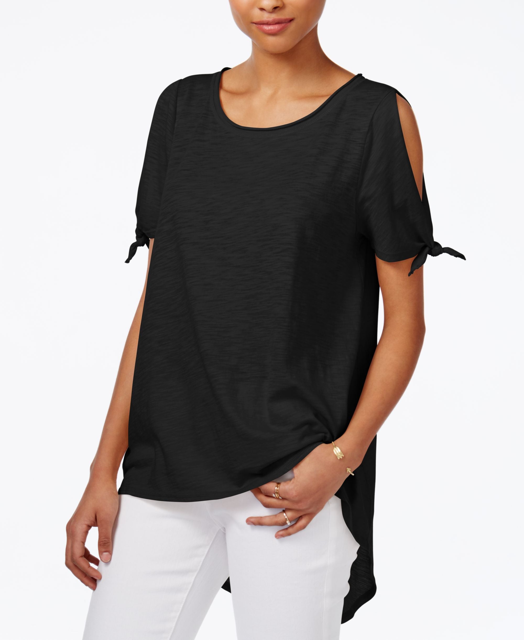 Rachel Rachel Roy High Low Cold Shoulder Top