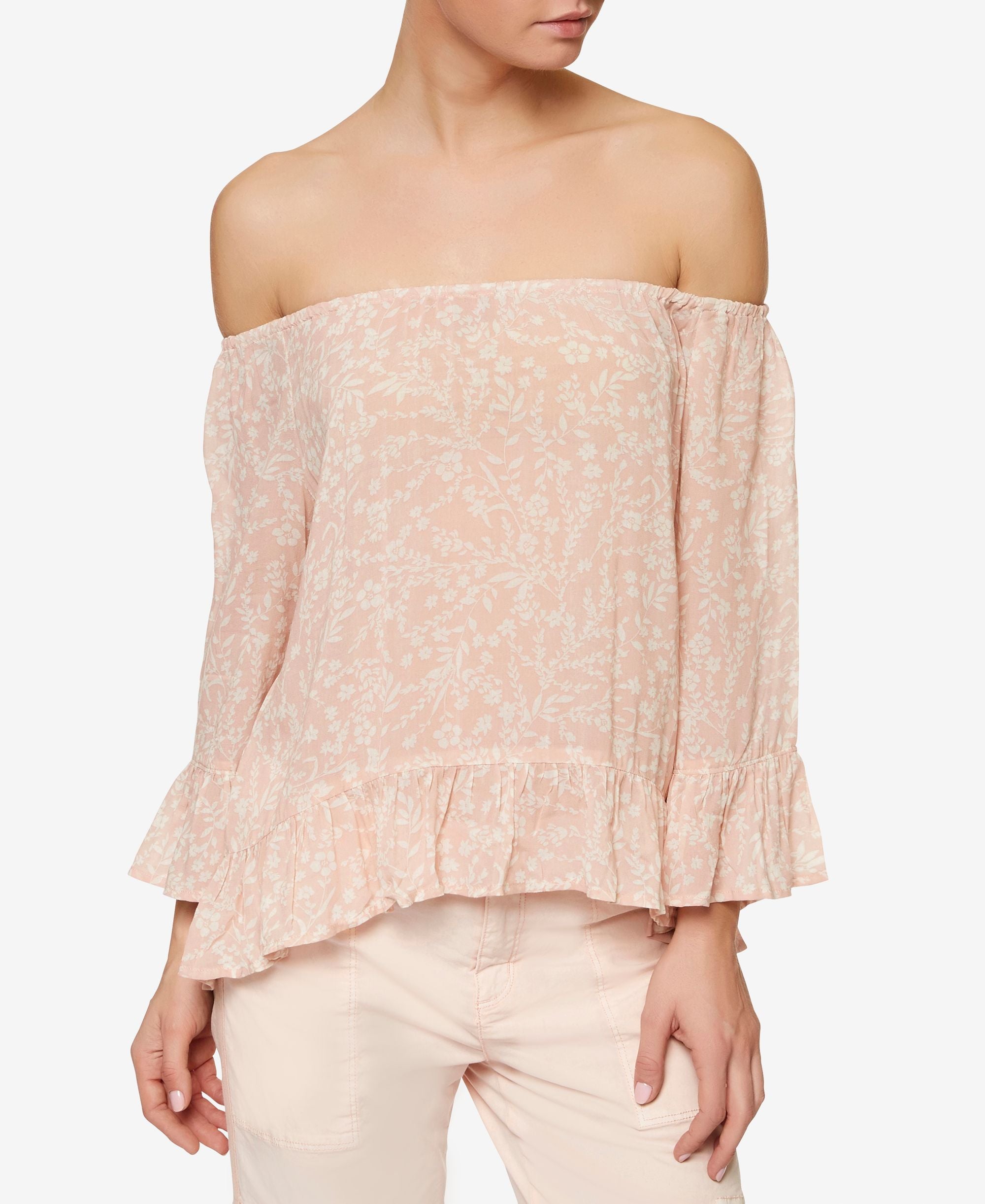 Sanctuary Julia Printed Off The Shoulder Top