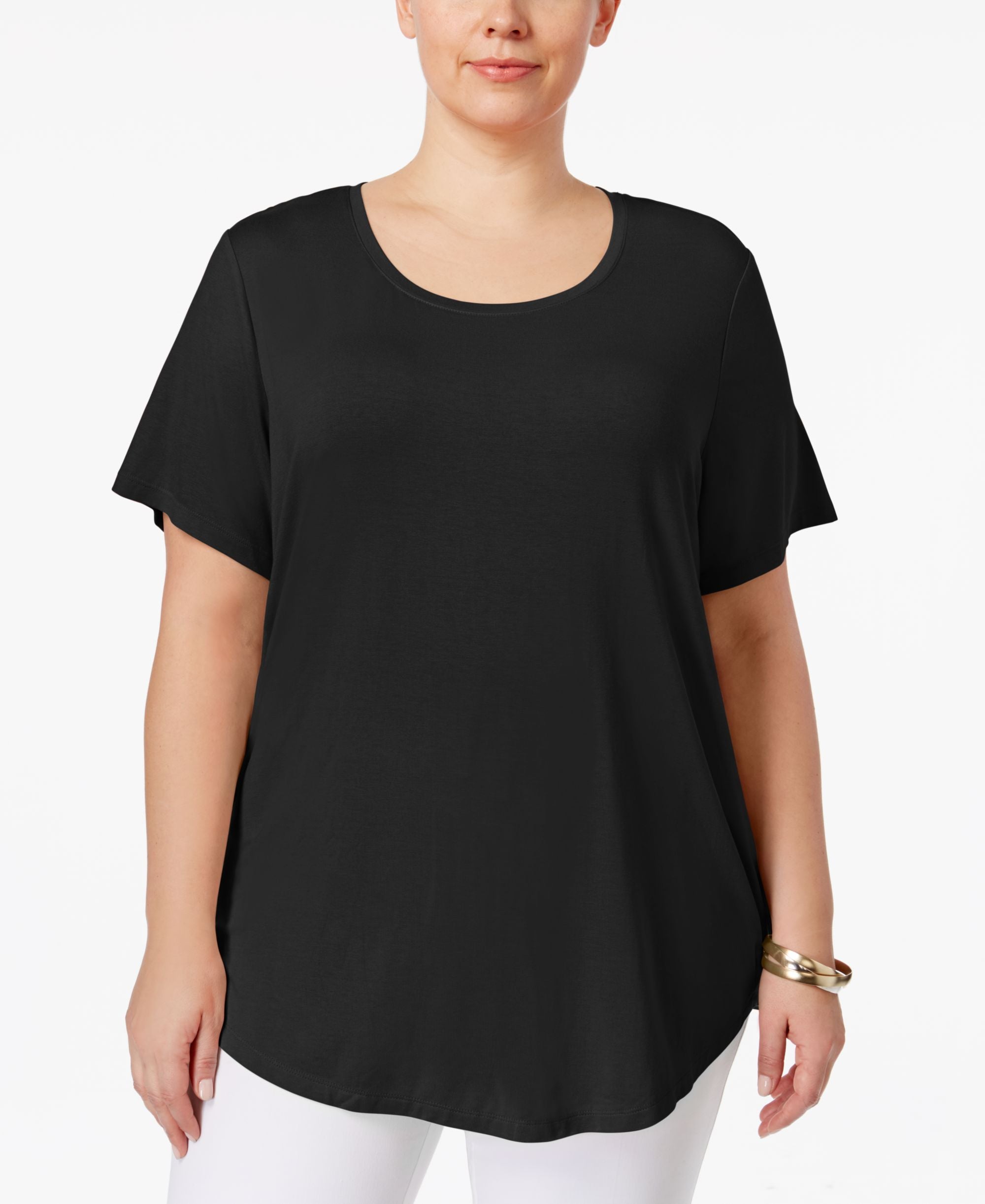 Plus Size Short-Sleeve Top