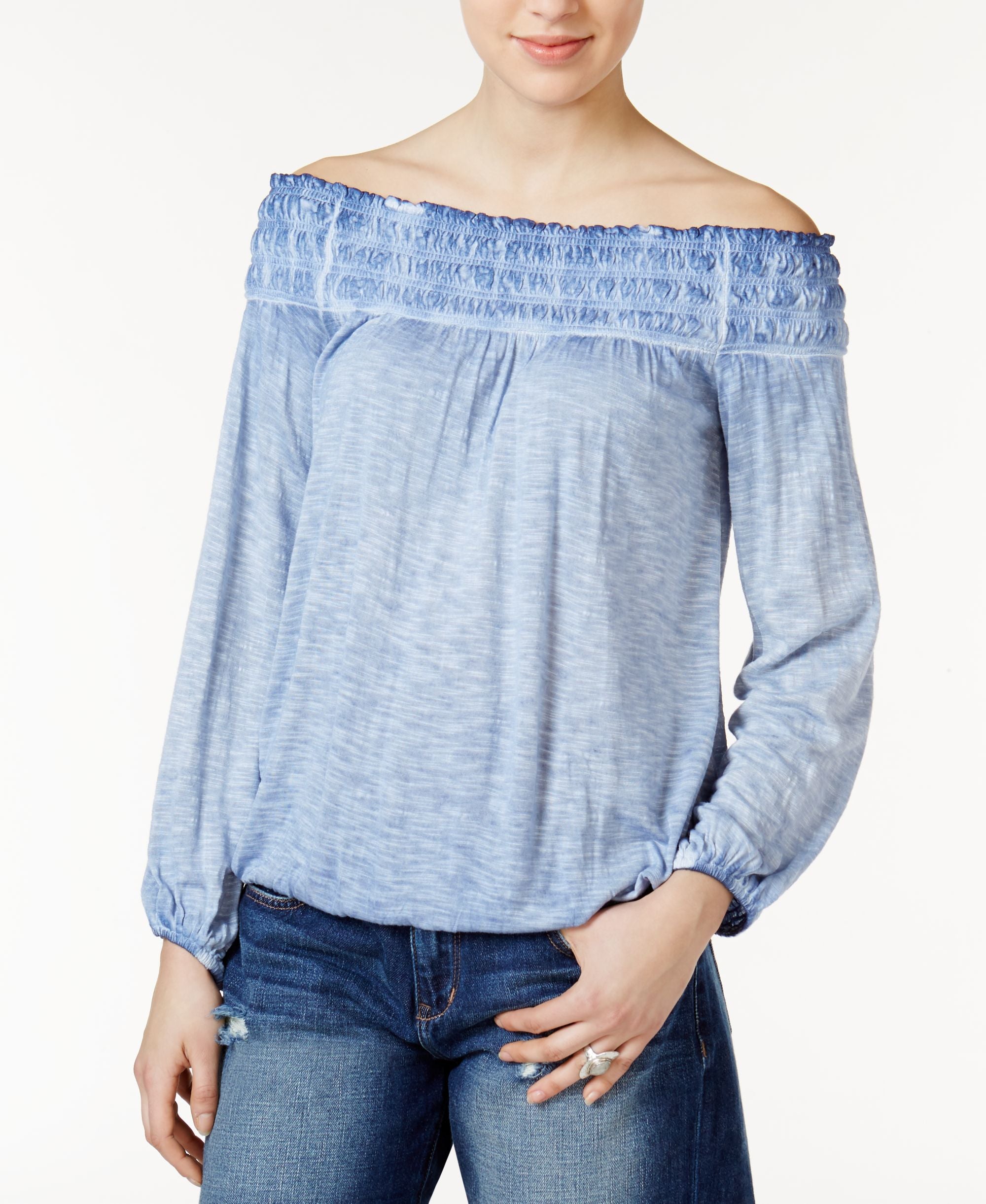 William Rast Layla Cotton Off The Shoulder Top