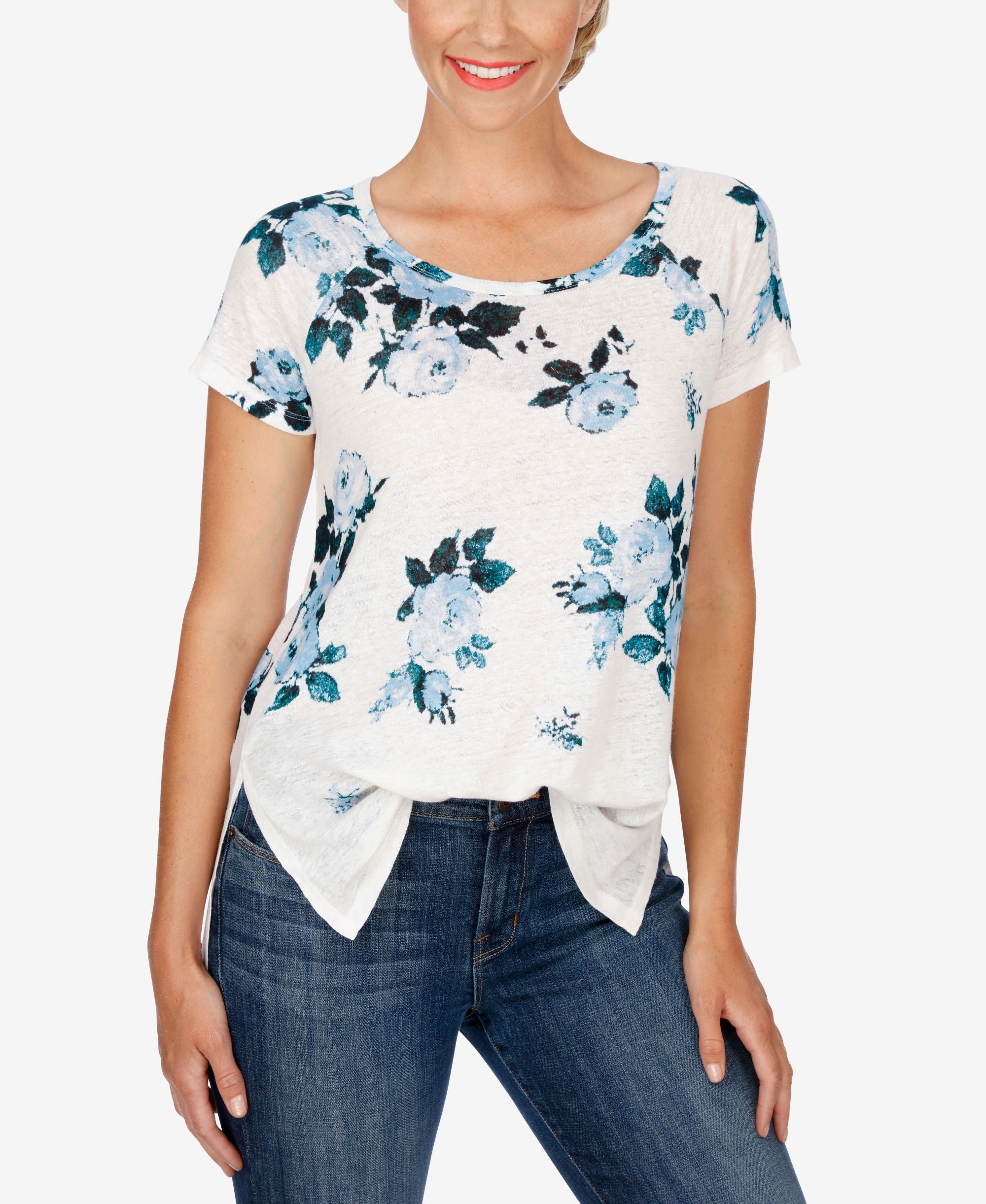 Lucky Brand Floral Print T-Shirt
