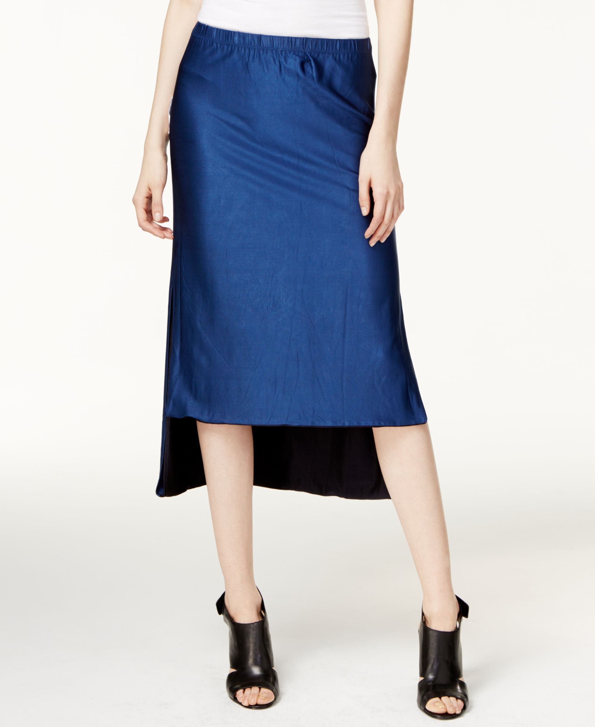 DKNY Reversible High Low Midi Skirt