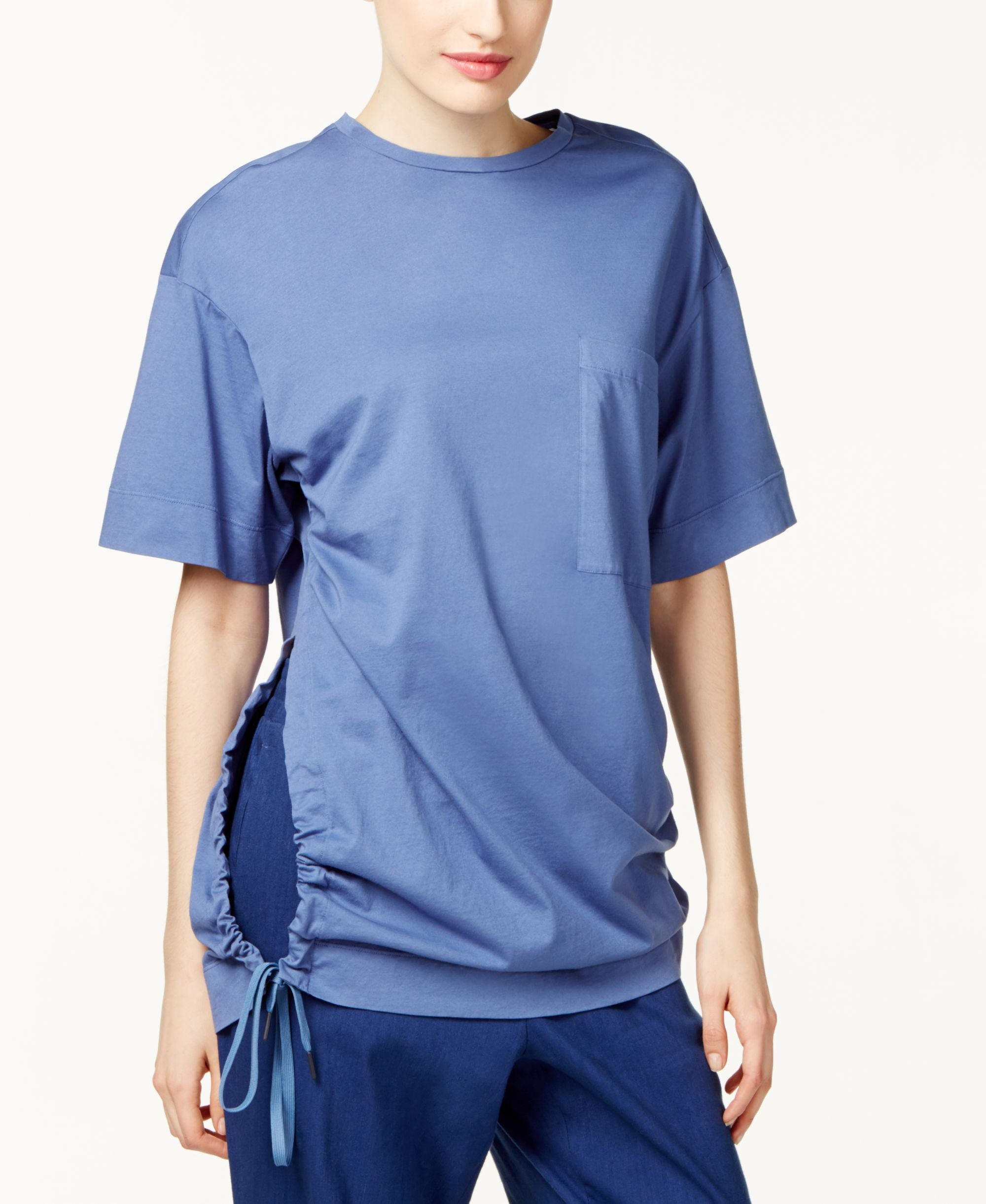DKNY Cotton Tie Hem T-Shirt