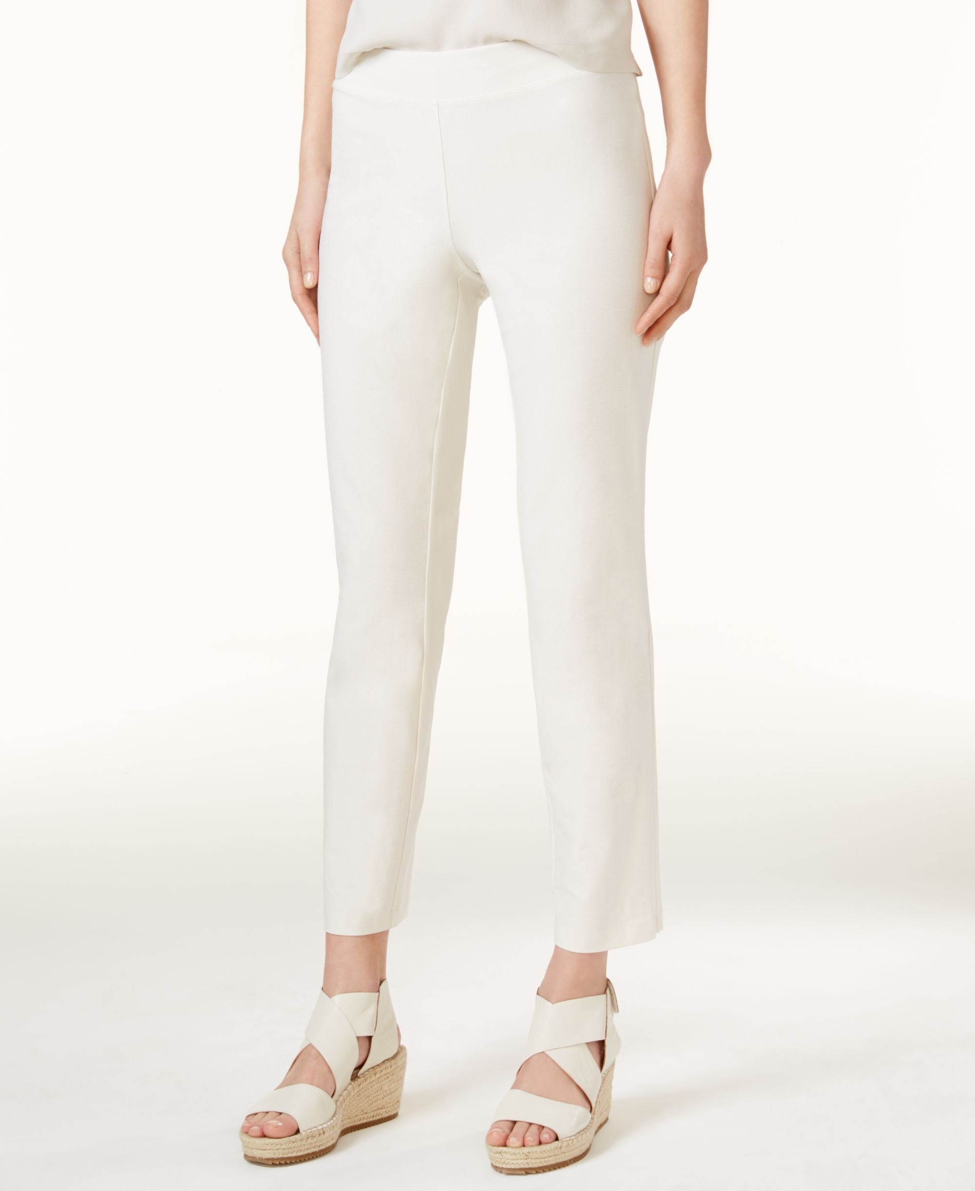 Eileen Fisher System Washable Crepe Slim Leg Ankle Pants