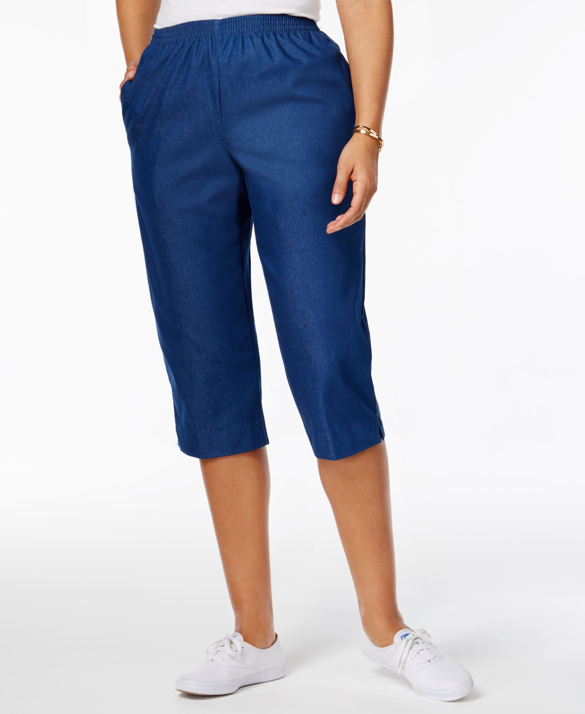 Classics Pull-On Cropped Denim Pants