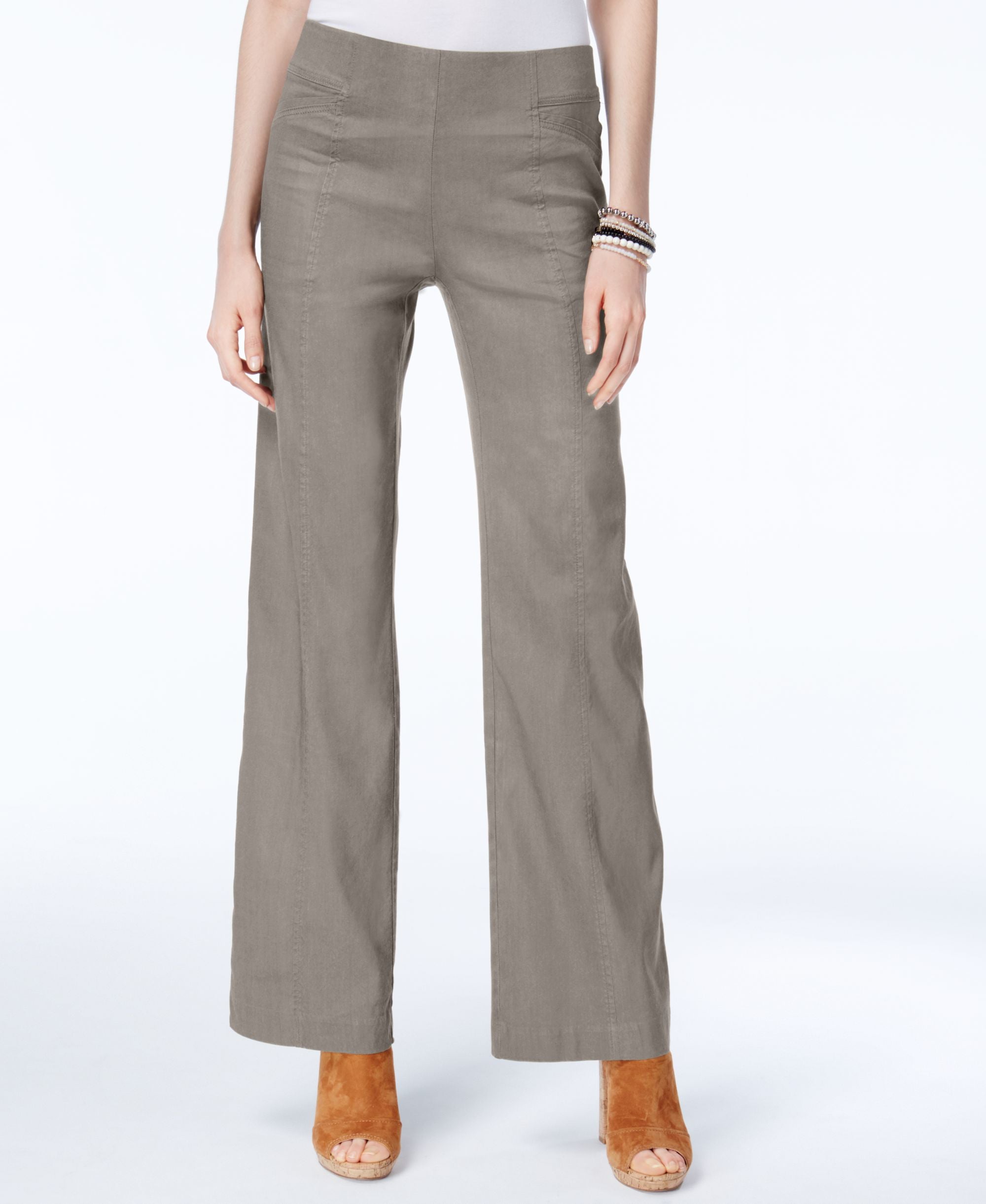 INC International Concepts Linen Blend Wide Leg Pants