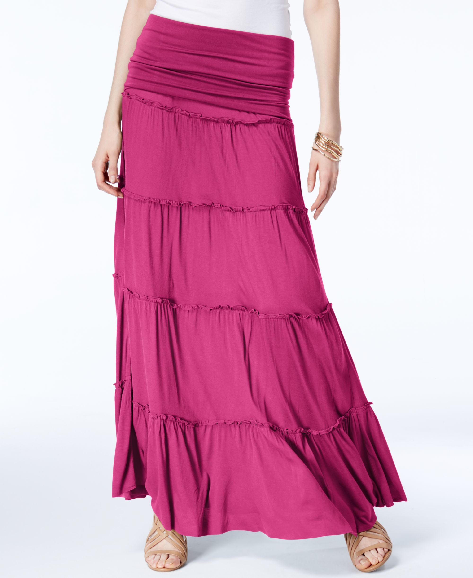 INC International Concepts Tiered Convertible Maxi Skirt