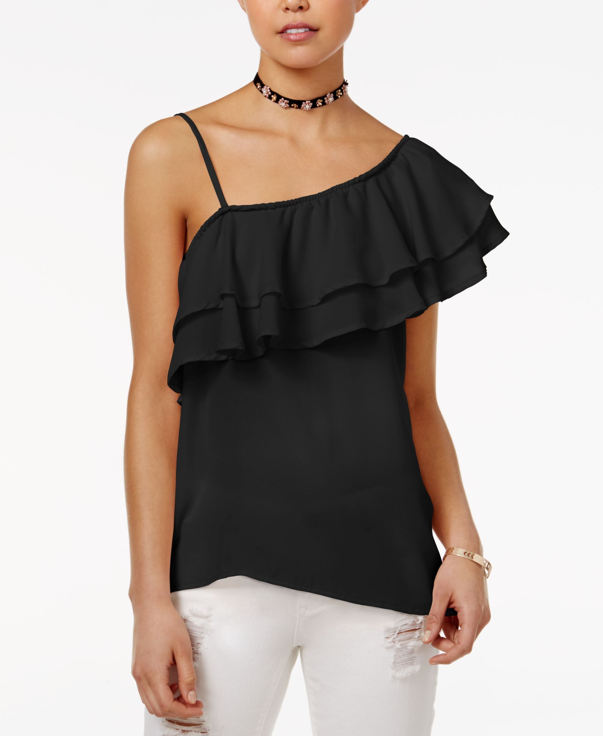 7 Sisters Juniors One Shoulder Top