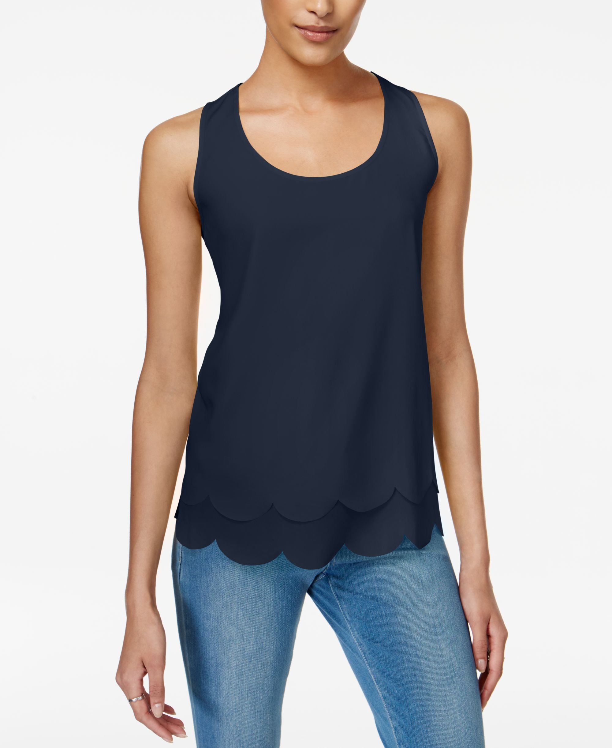 Maison Jules Tiered Cutout Shell