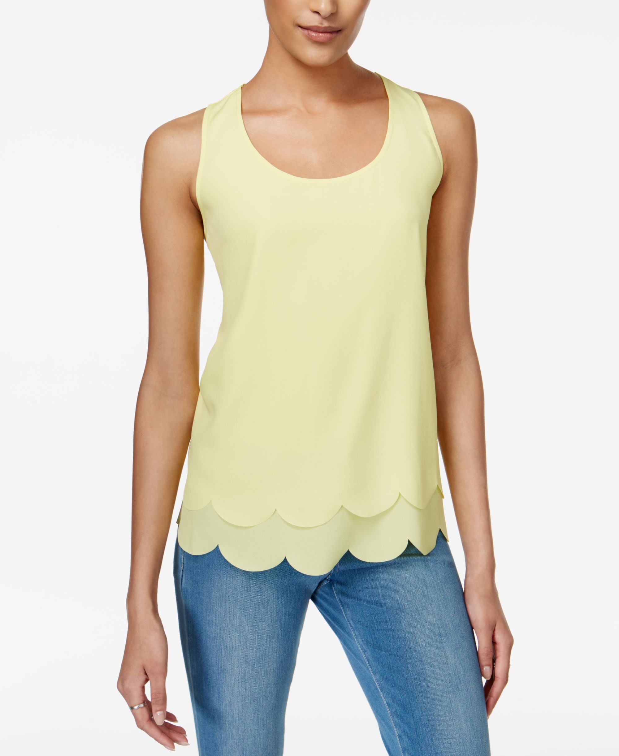 Maison Jules Tiered Cutout Shell