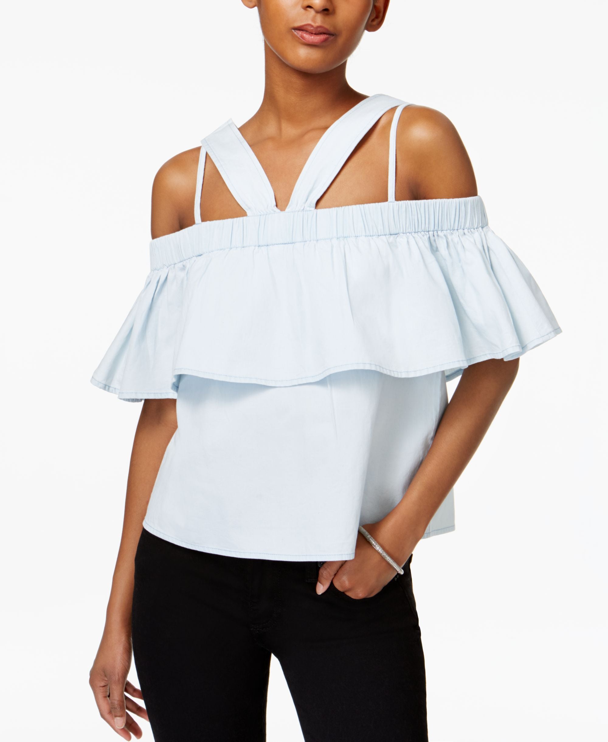 Minkpink Cloud Nine Cotton Off The Shoulder Top