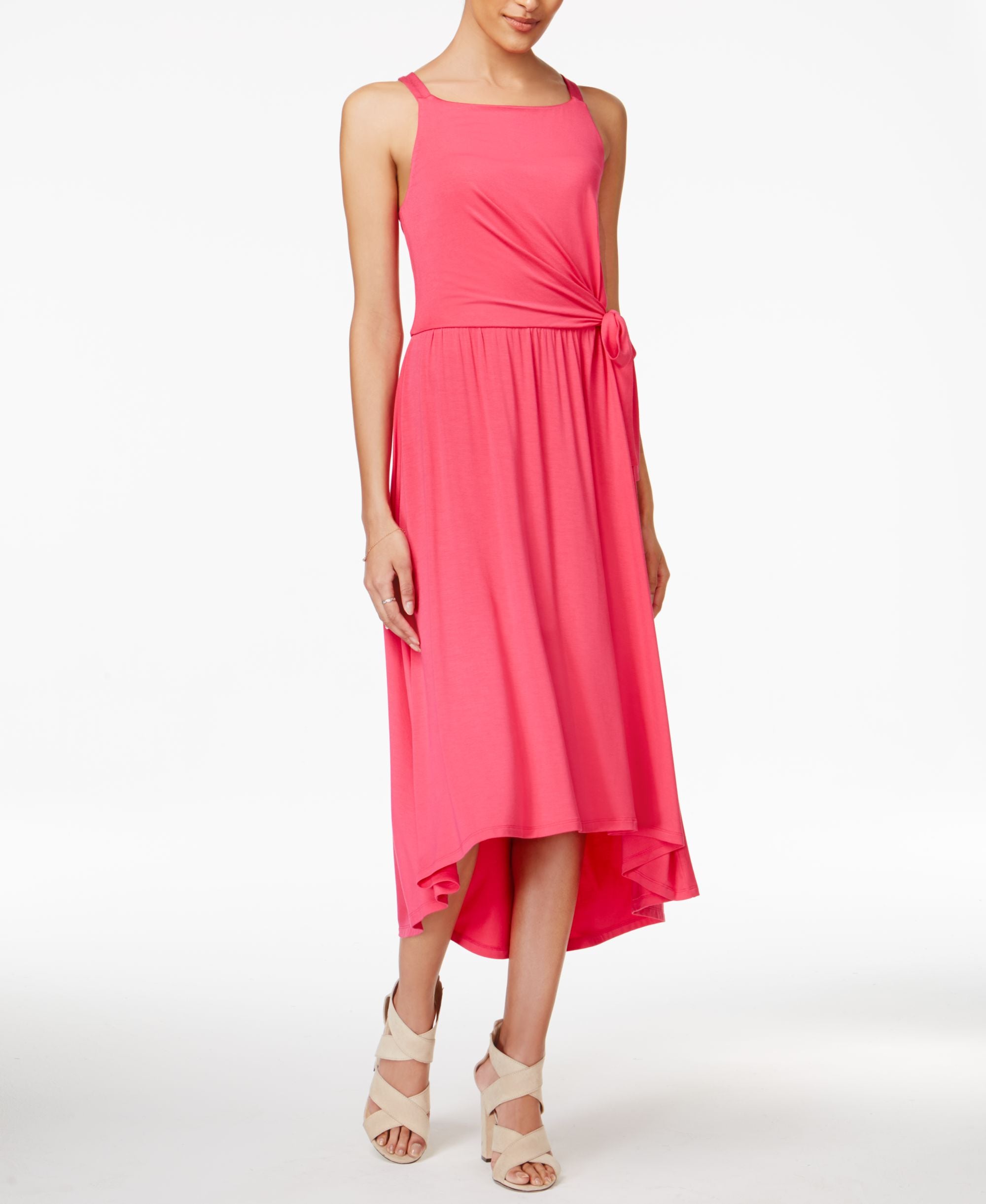 Maison Jules Tie Waist Midi Dress