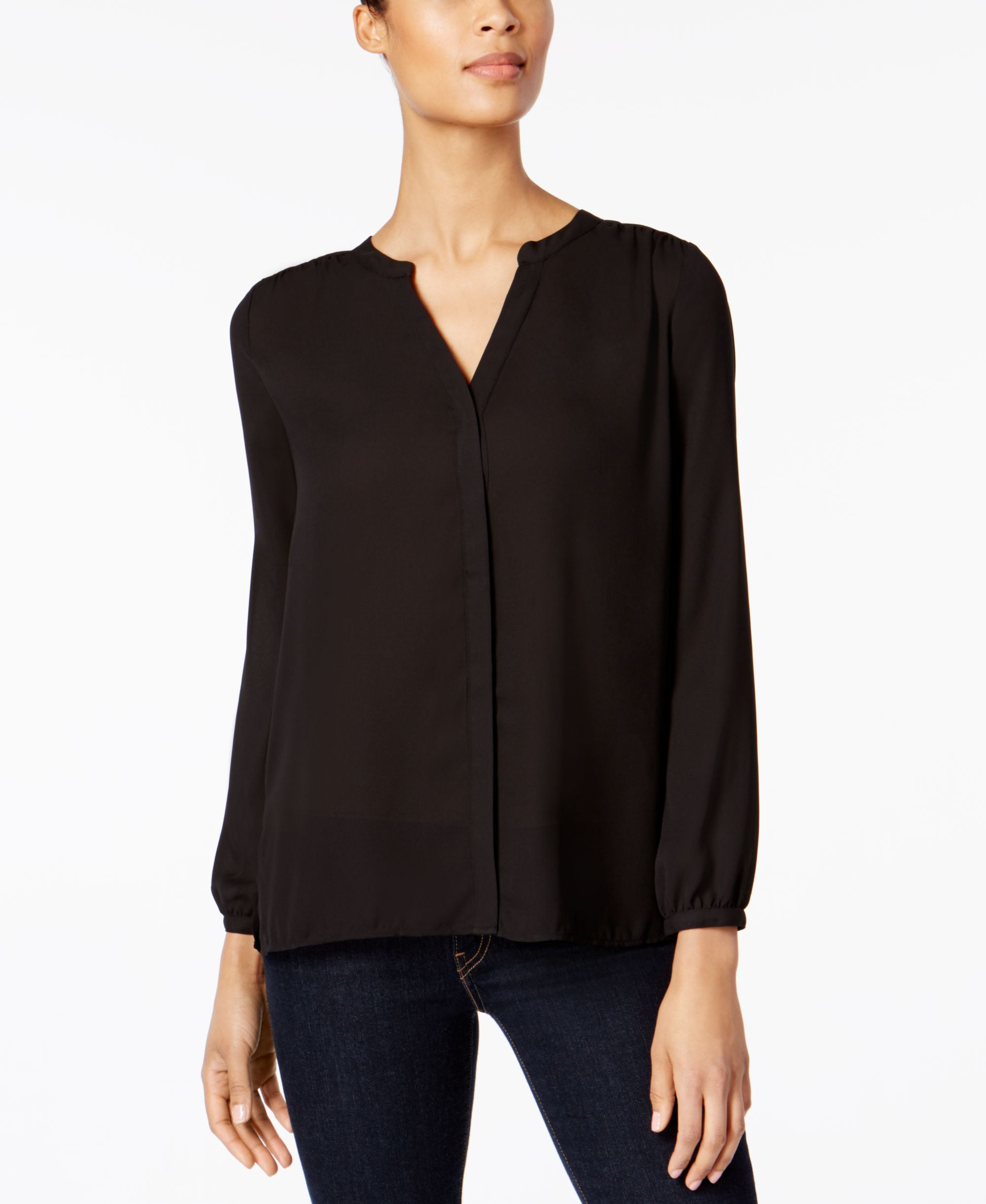 NYDJ High/Low Crepe Blouse