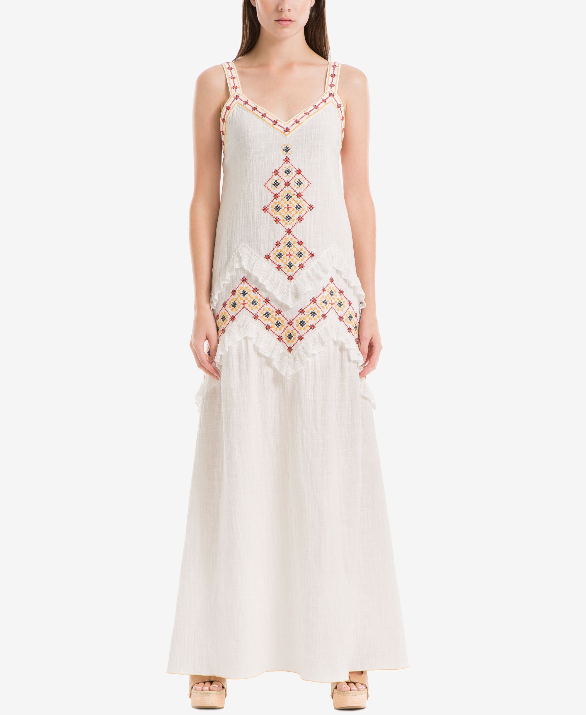 Max Studio London Embroidered Maxi Dress