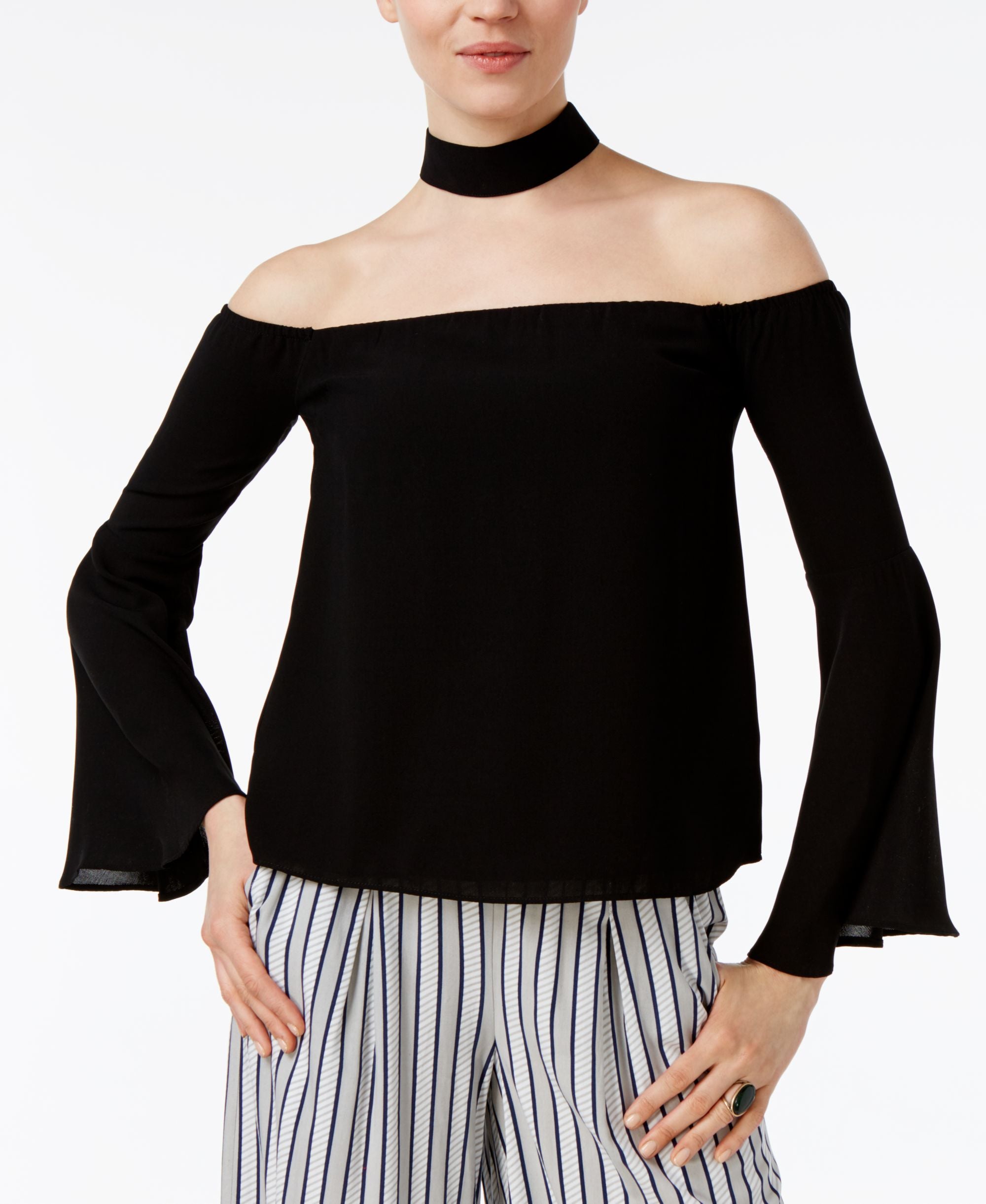 Endless Rose Off The Shoulder Choker Neck Top