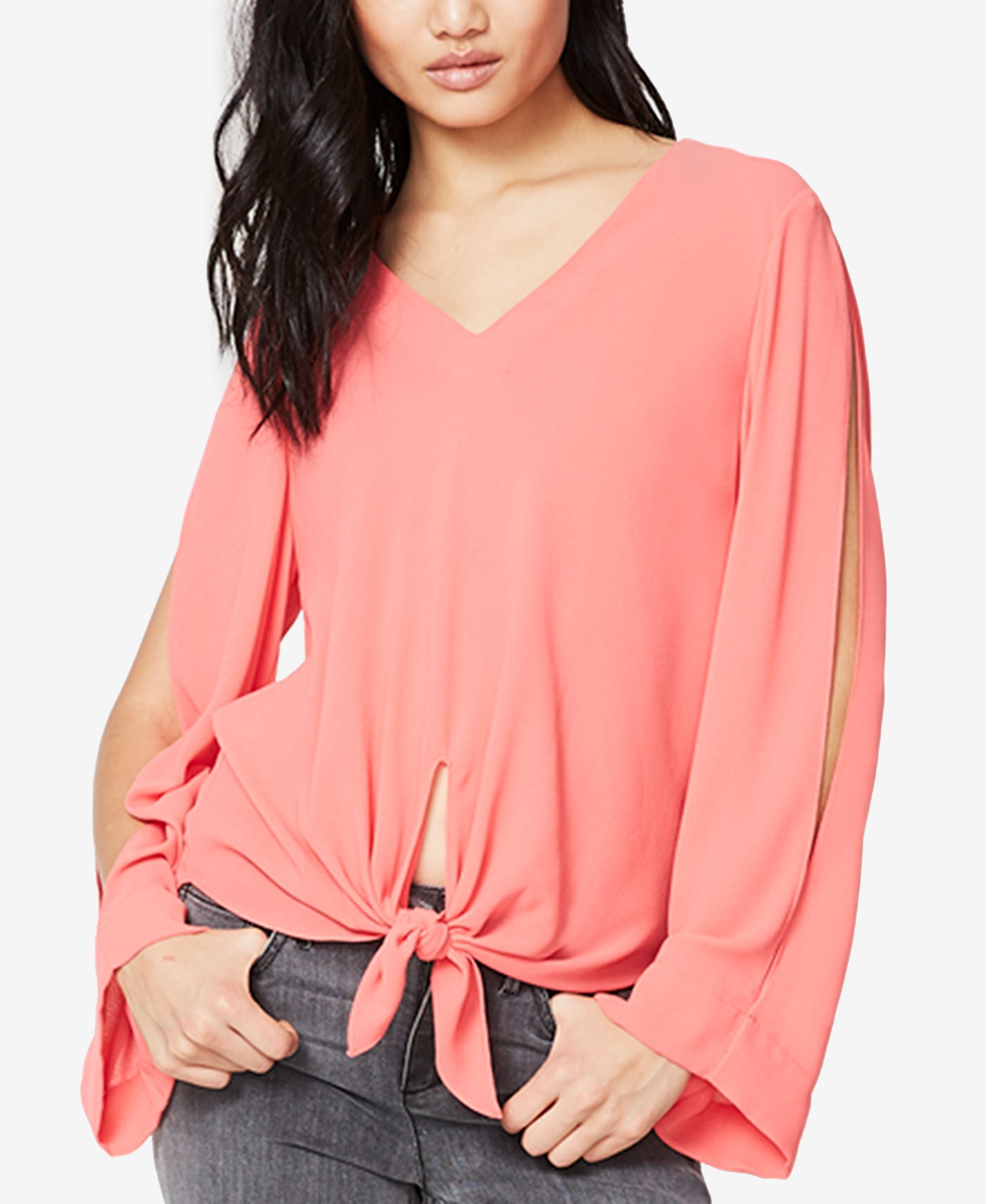 Rachel Rachel Roy Tie Front Cold Shoulder Blouse