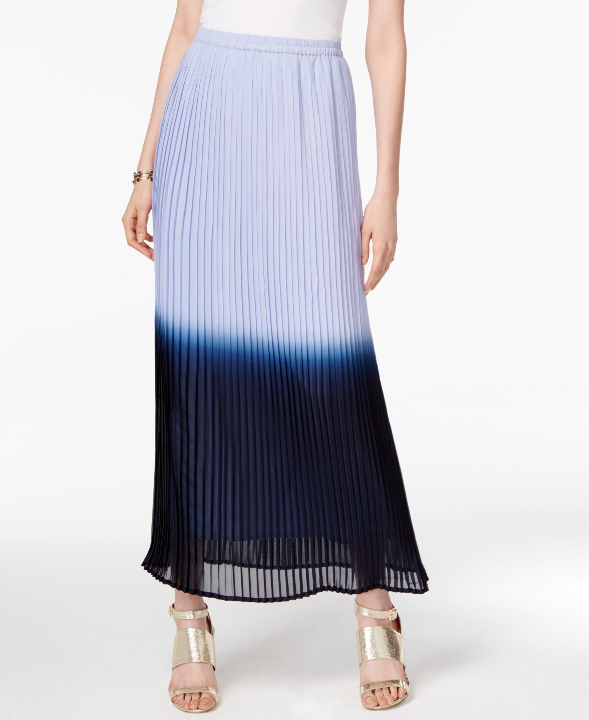 Cupio Pleated Ombre Maxi Skirt