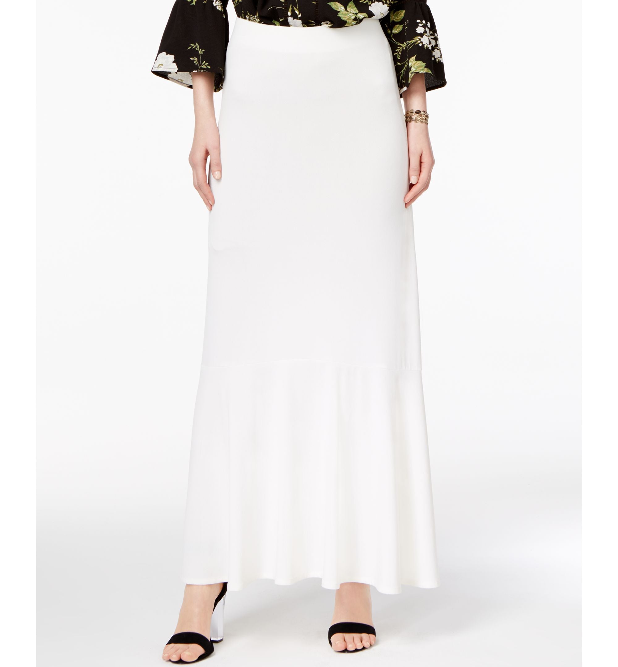Eci Ruffled Maxi Skirt
