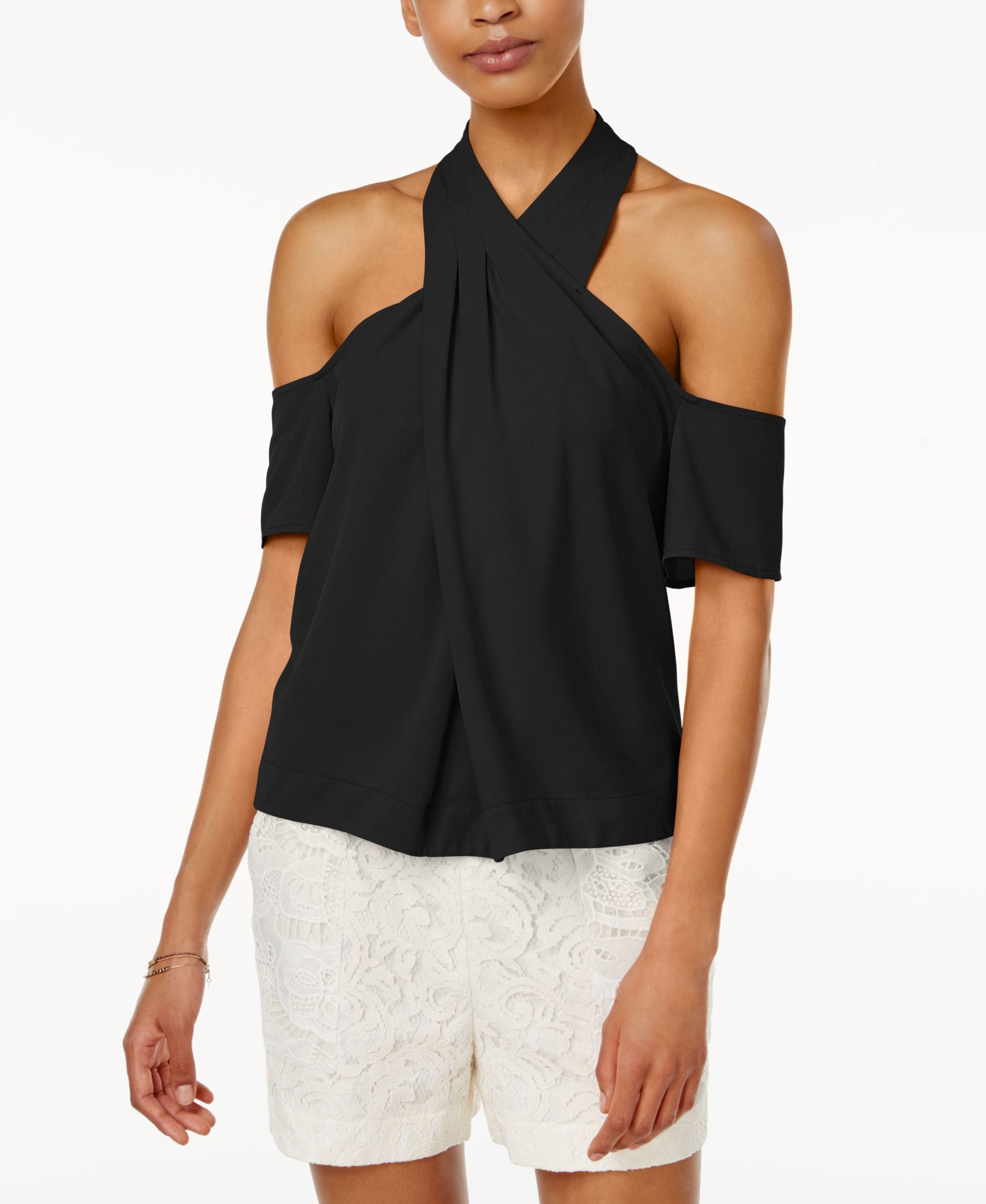 Rachel Rachel Roy Cold Shoulder Halter Top