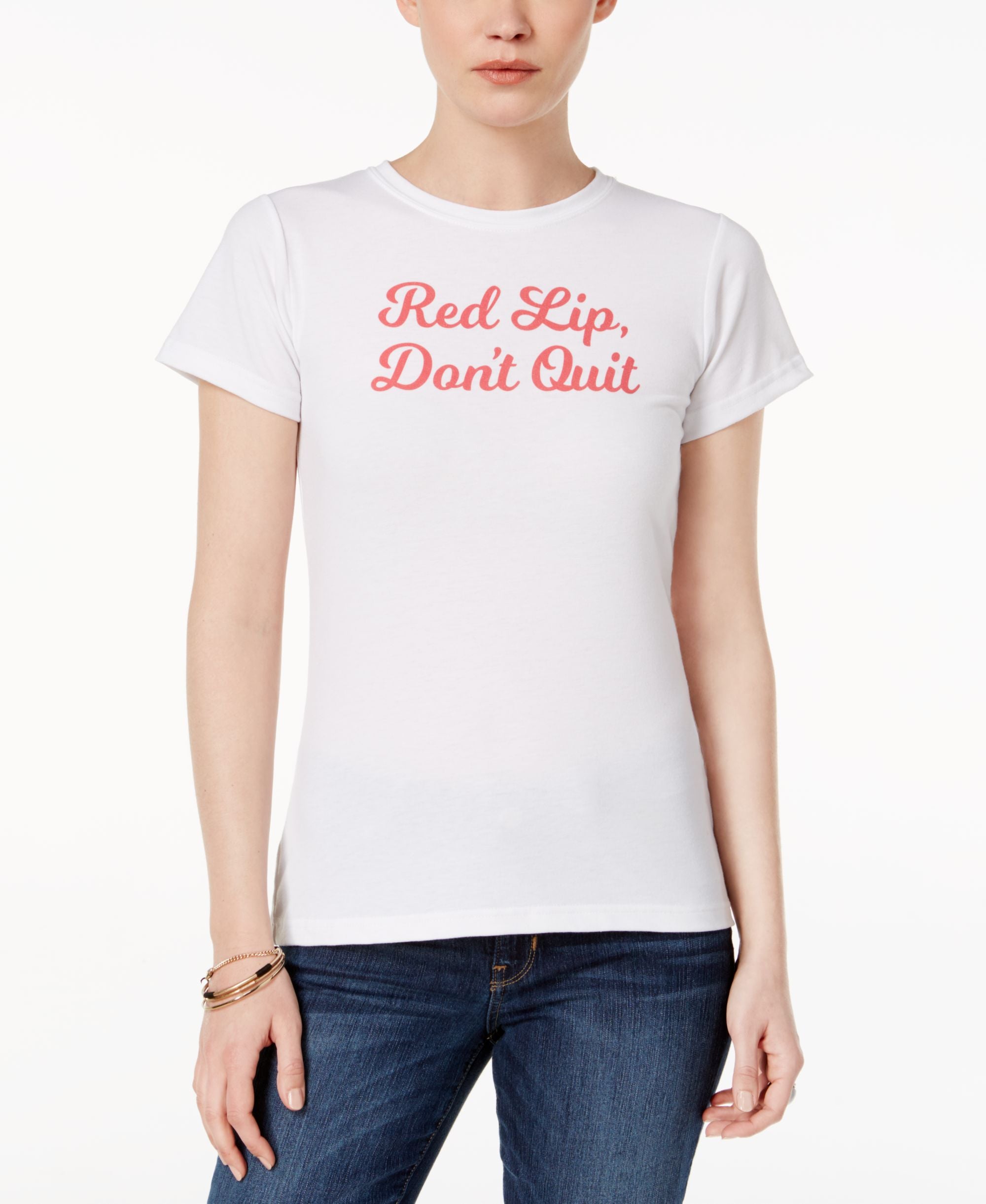 Kid Dangerous Cotton Red Lip Dont Quit Graphic T-Shirt