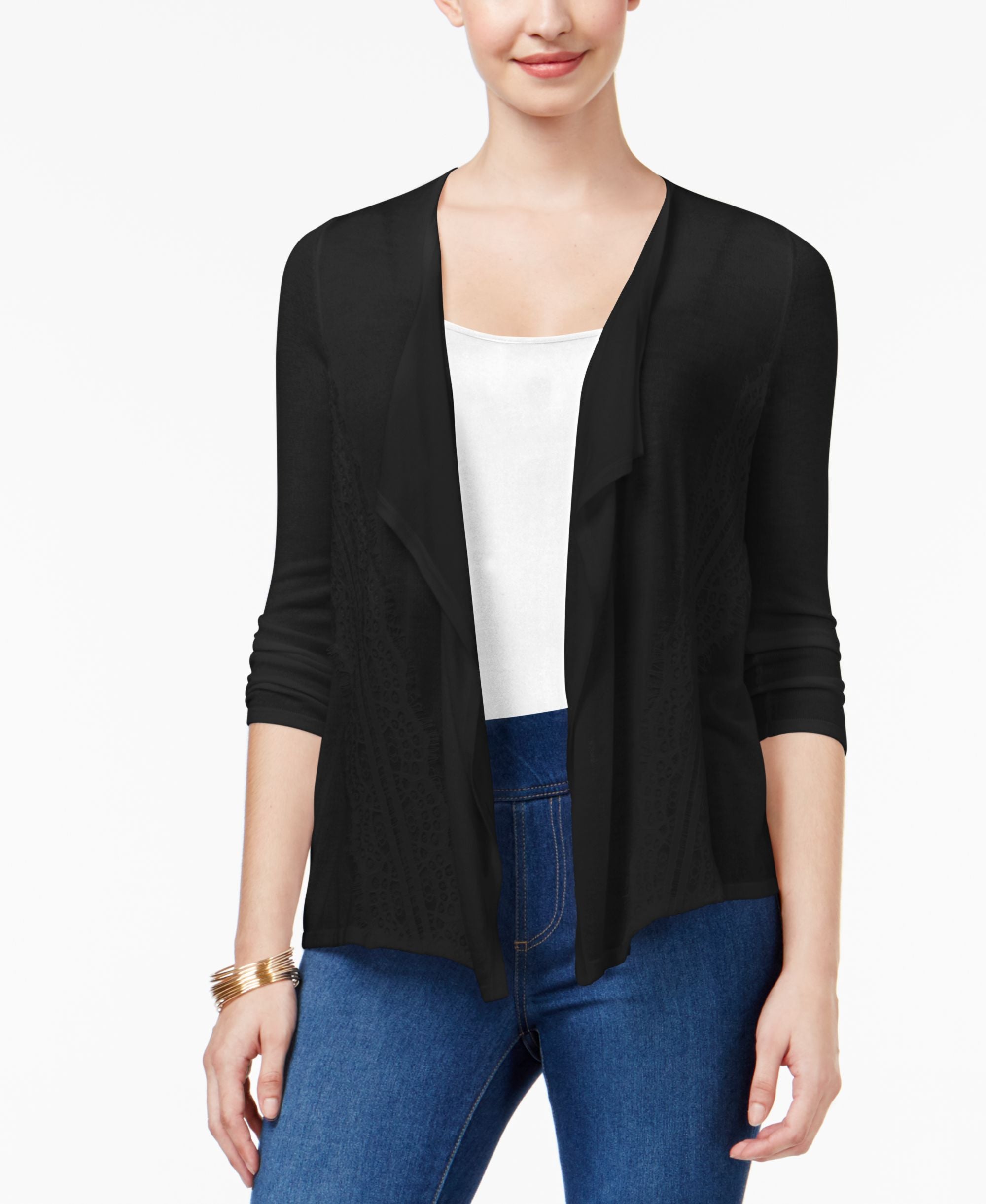 Thalia Sodi Lace Trim Cardigan