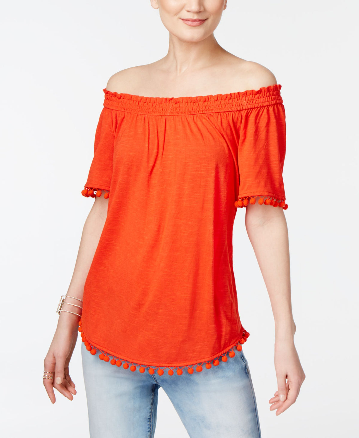 INC International Concepts Popsicle Off The Shoulder Top