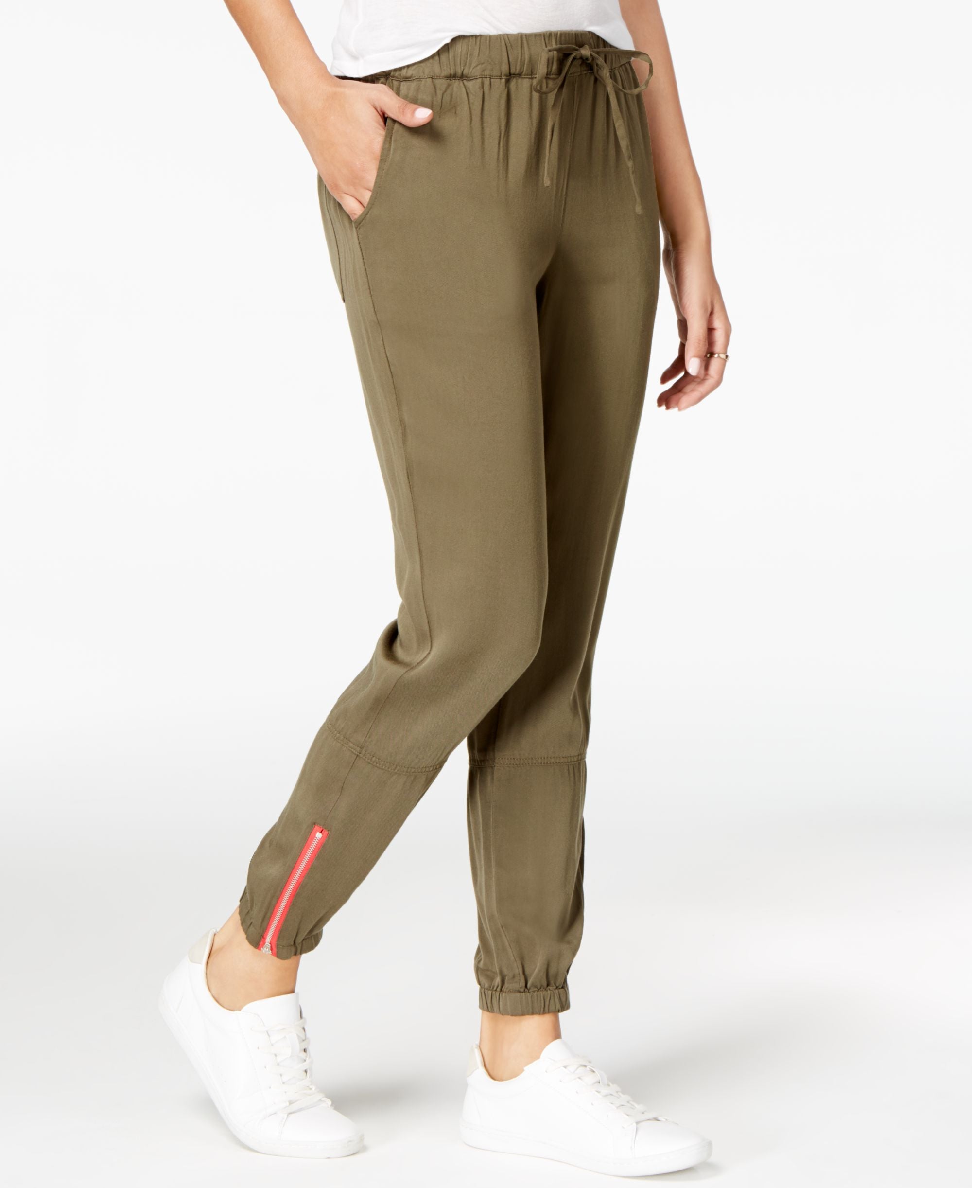 One Hart Juniors' Ankle-zipper Soft Jogger Pants