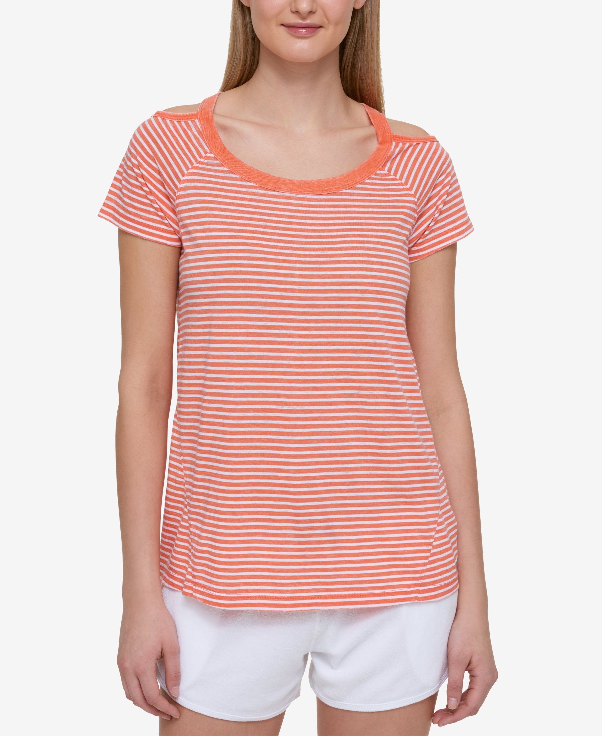 Tommy Hilfiger Sport Cold-Shoulder T-Shirt