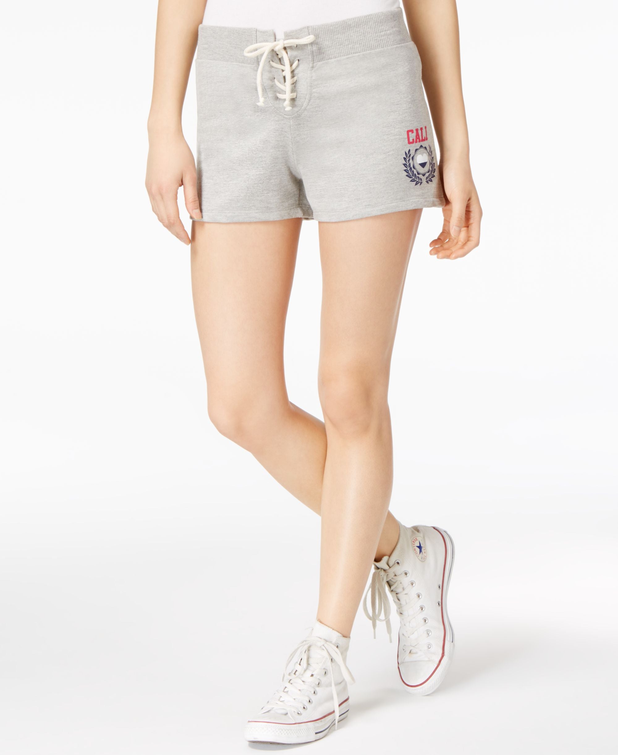Ulta Flirt Juniors Lace Up Active Graphic Shorts
