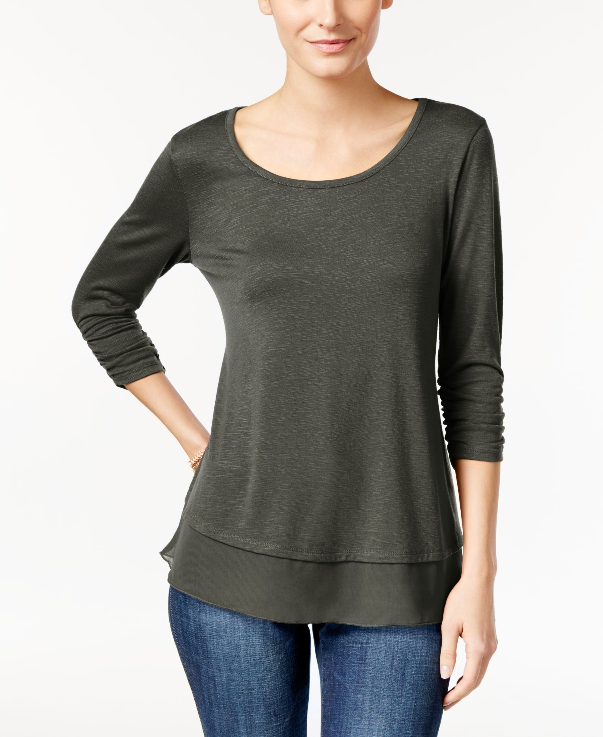 Chiffon-Hem Top