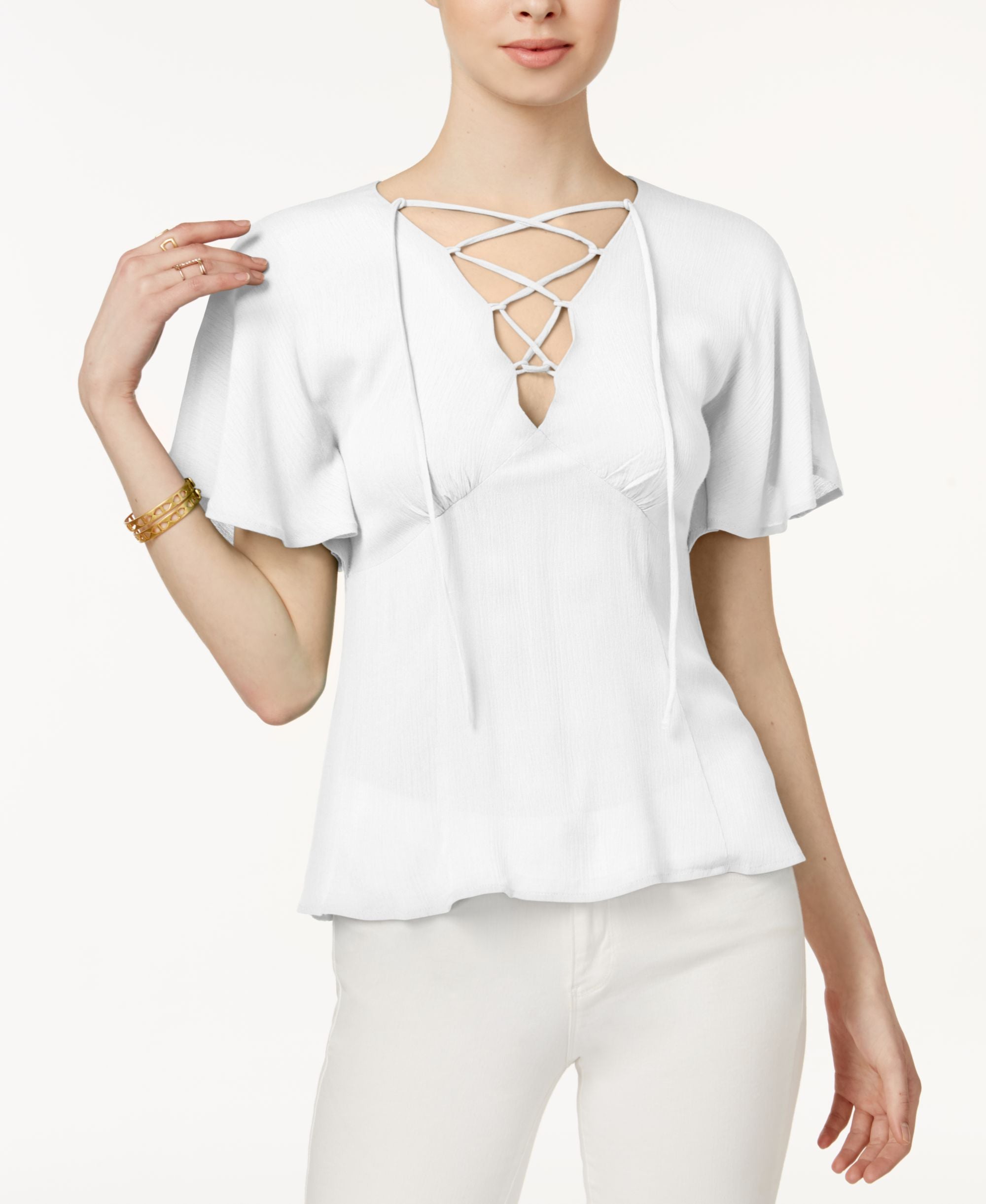Minkpink Cactus Garden Lace Up Top