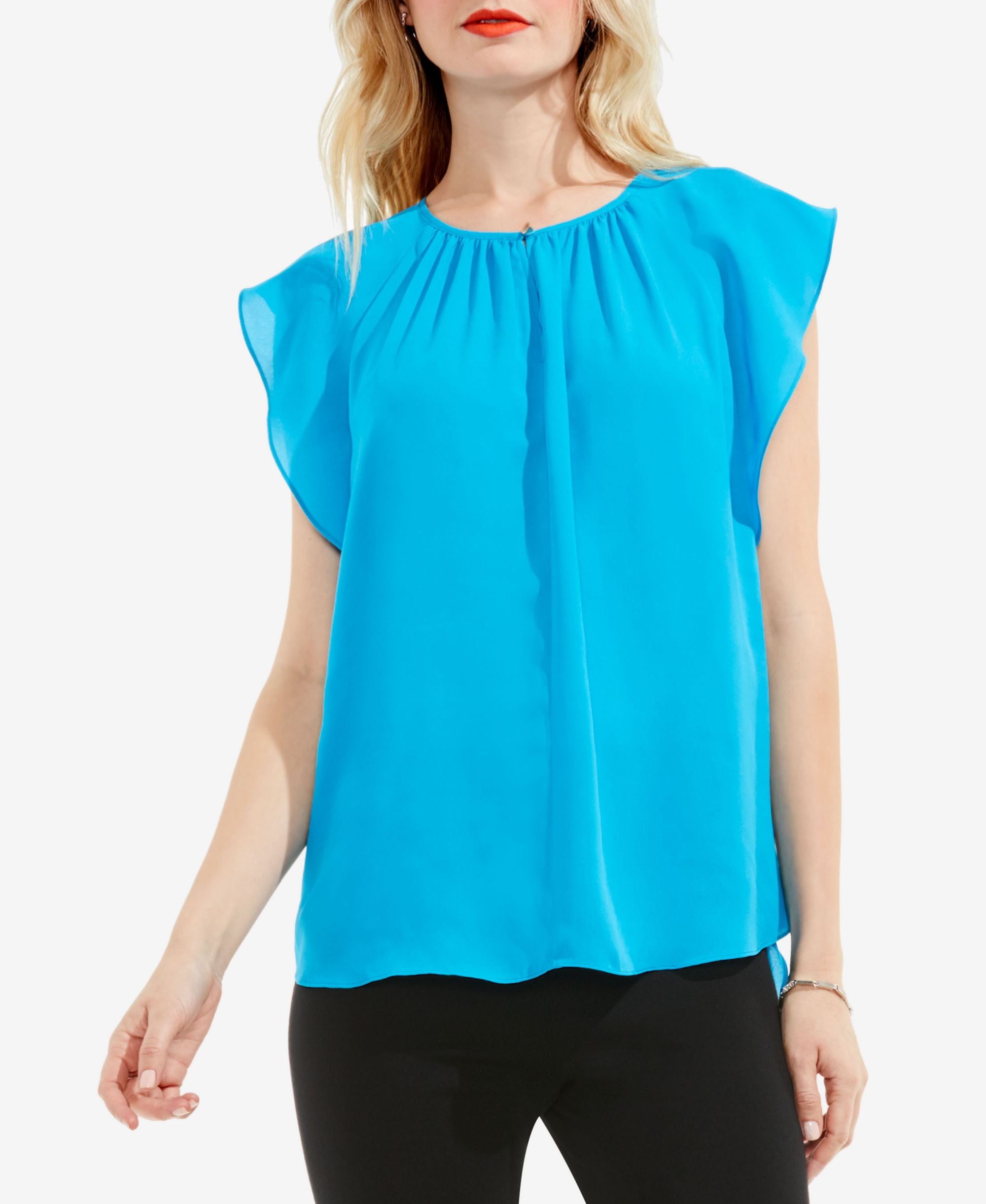Vince Camuto Flutter Sleeve Top