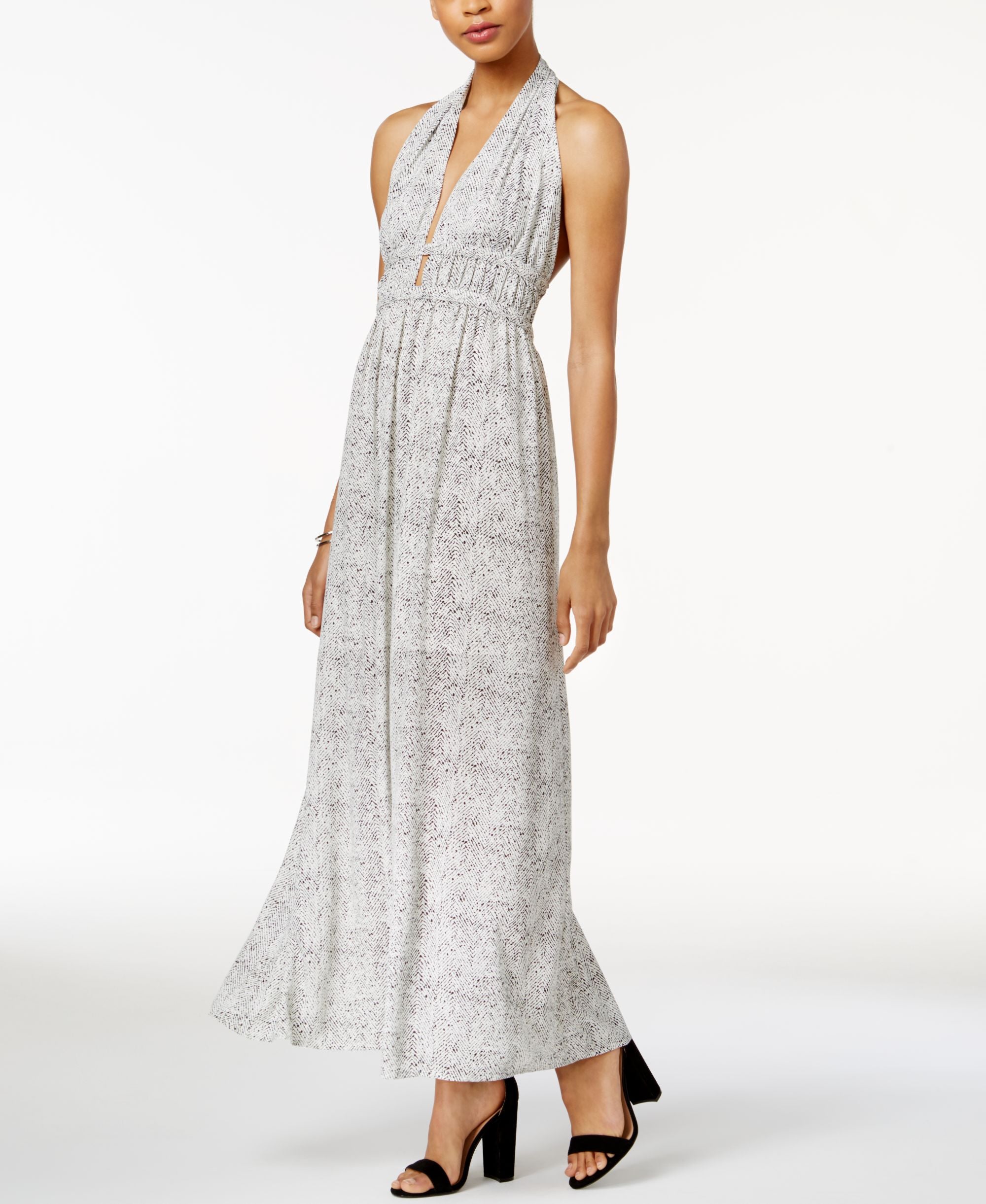 BAR III Printed Halter Maxi Dress
