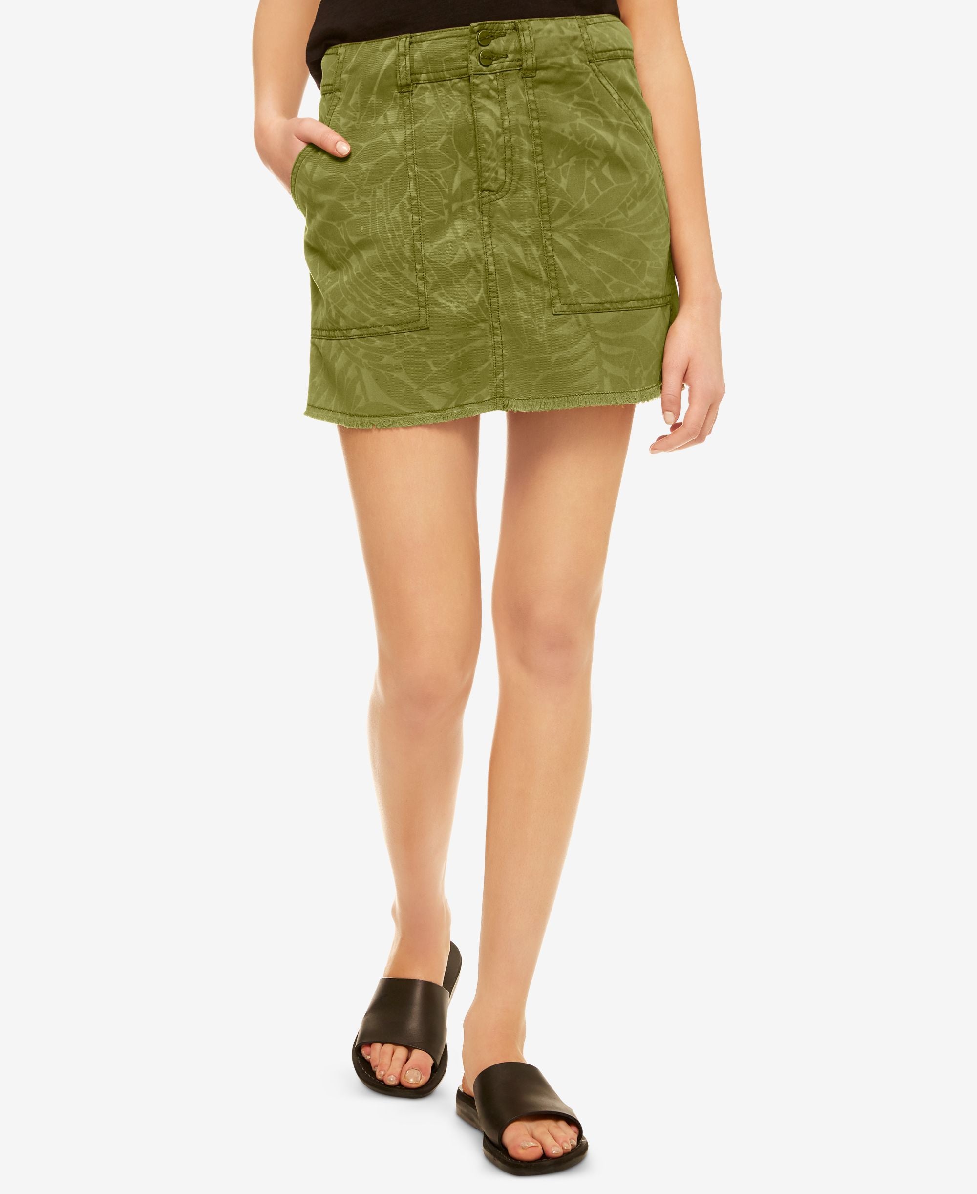 Sanctuary Lily Leaf Print Mini Skirt