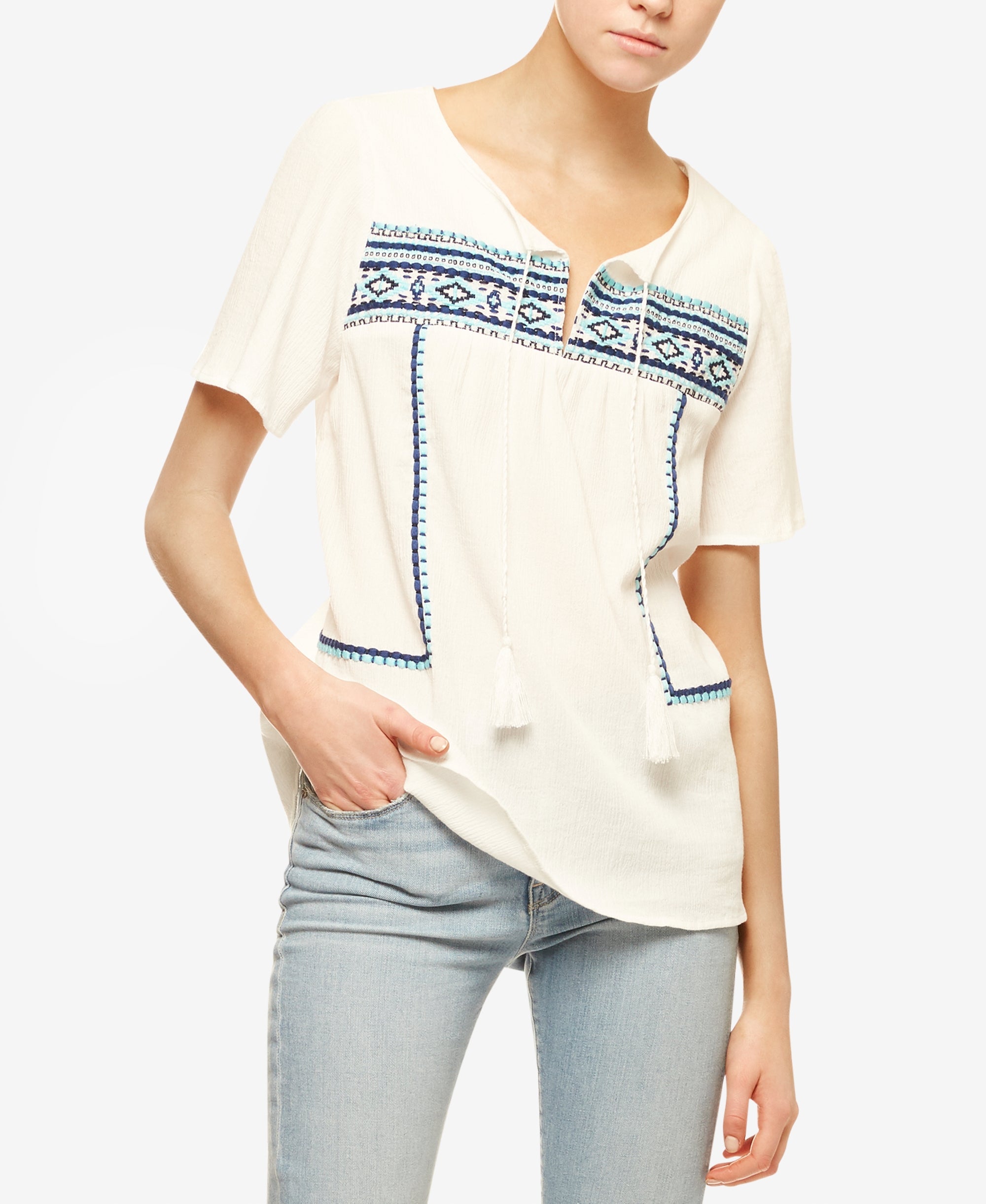 Sanctuary Santiago Cotton Peasant Top